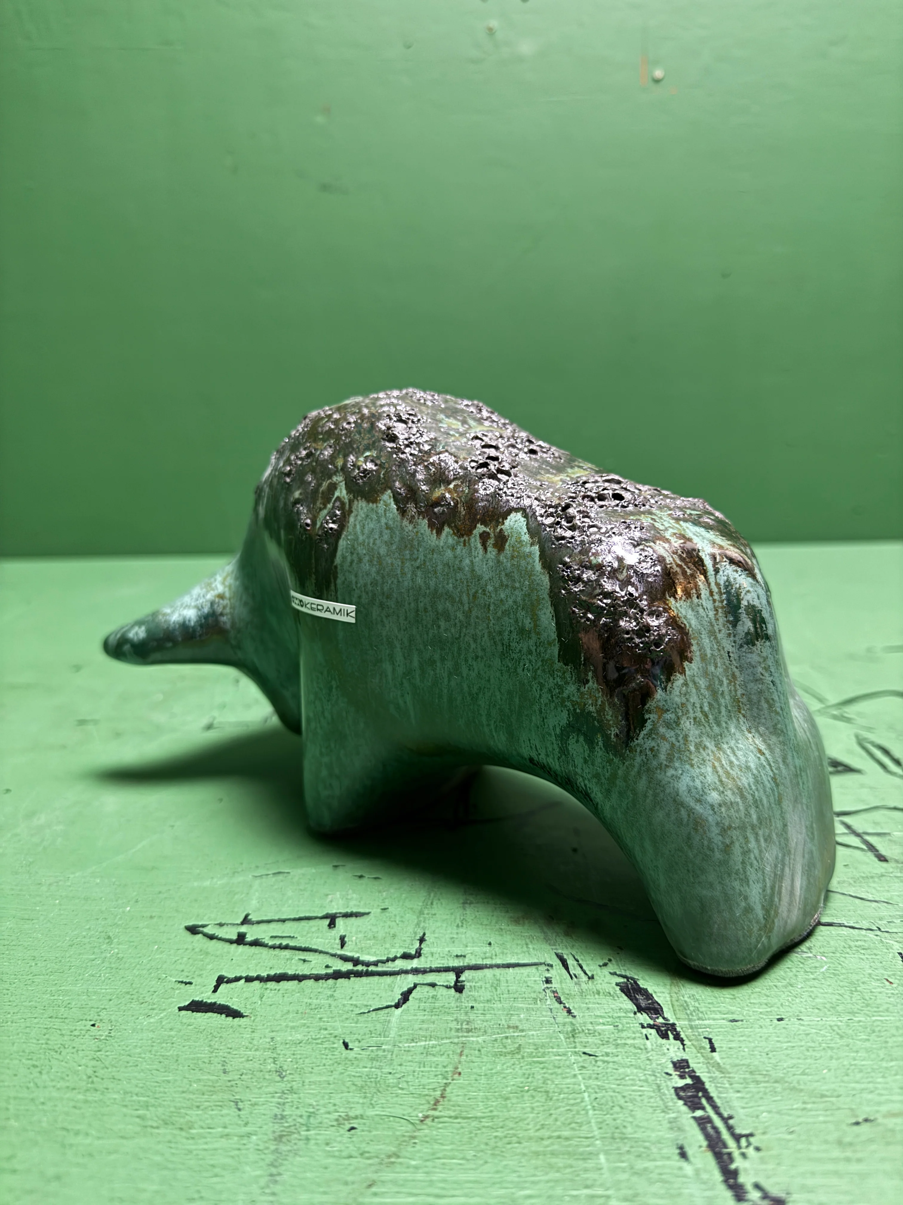 Otto Keramik Classic Ceramic Bull West German Pottery Fat Lava - Image 8