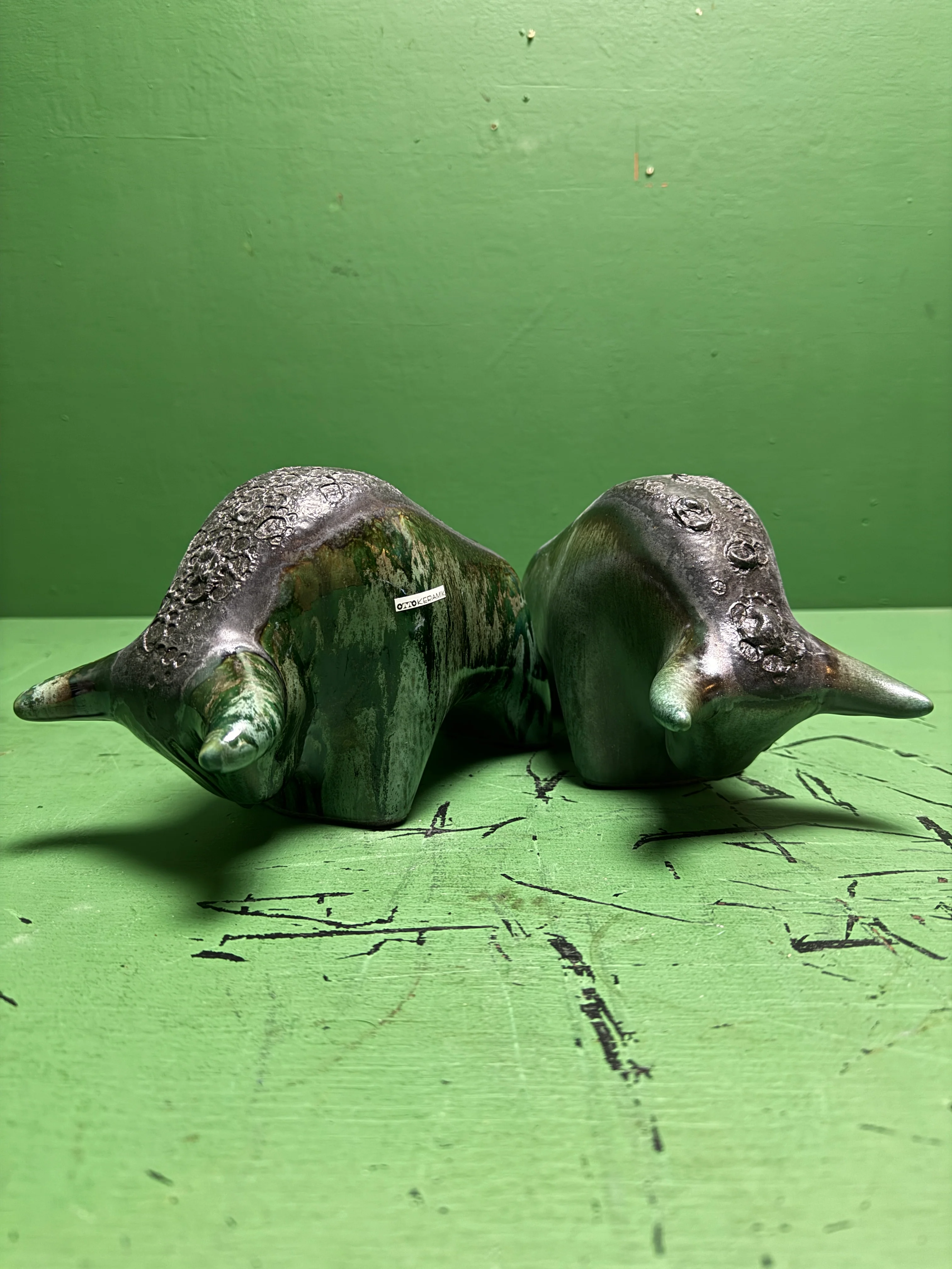 Otto Keramik Classic Ceramic Bull West German Pottery Fat Lava - Image 10