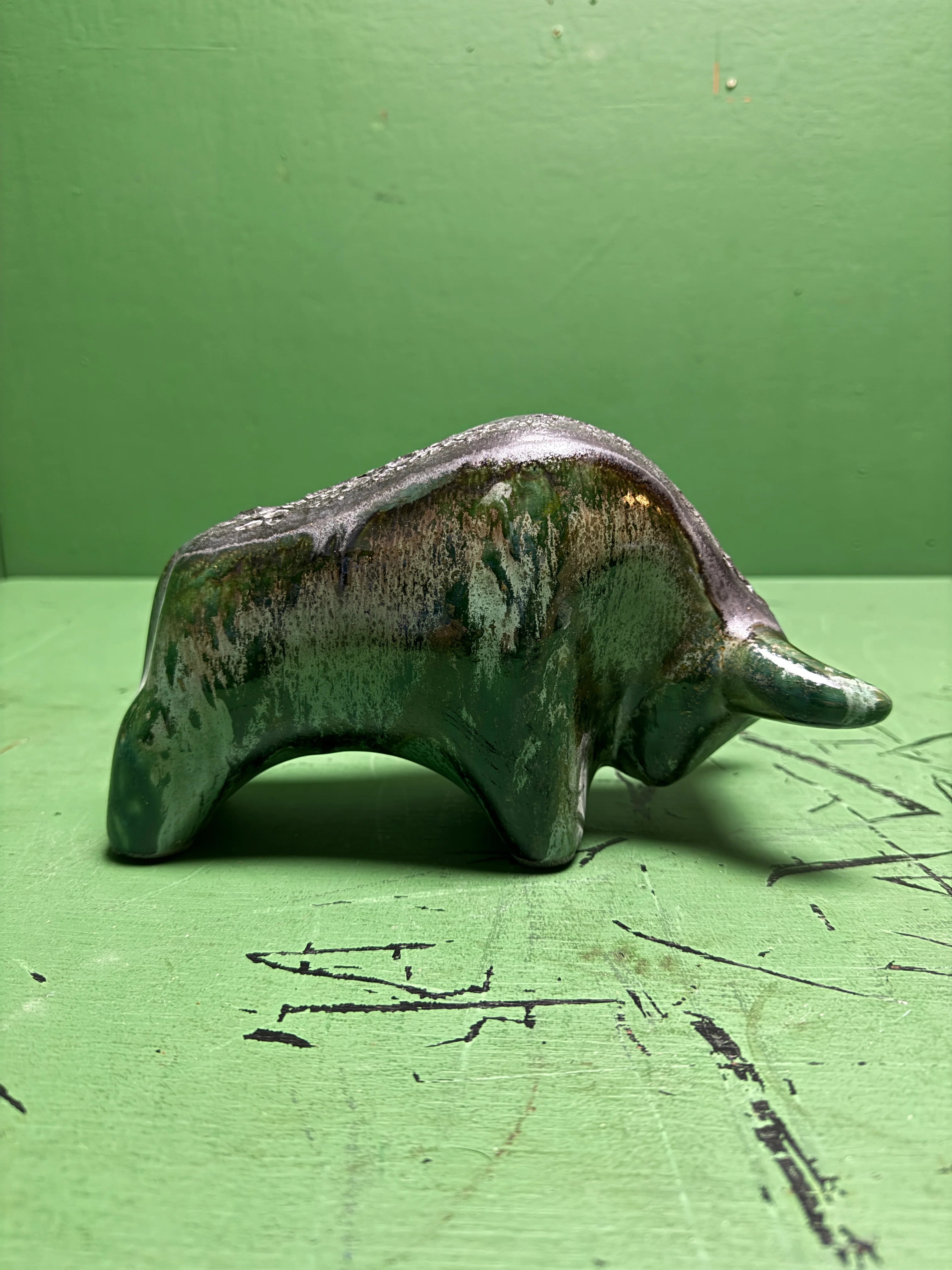 Otto Keramik Classic Ceramic Bull West German Pottery Fat Lava - Image 7