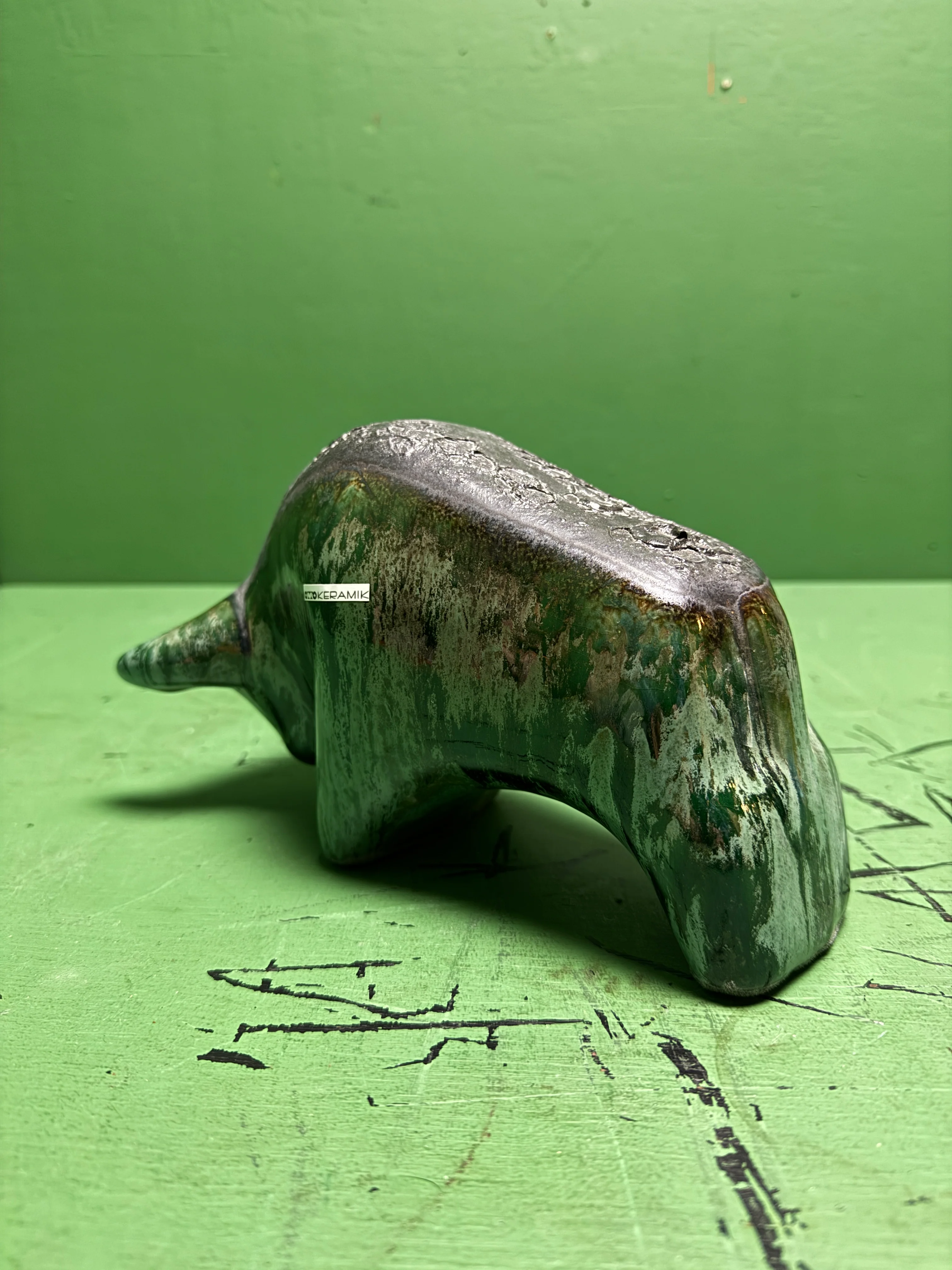Otto Keramik Classic Ceramic Bull West German Pottery Fat Lava - Image 9