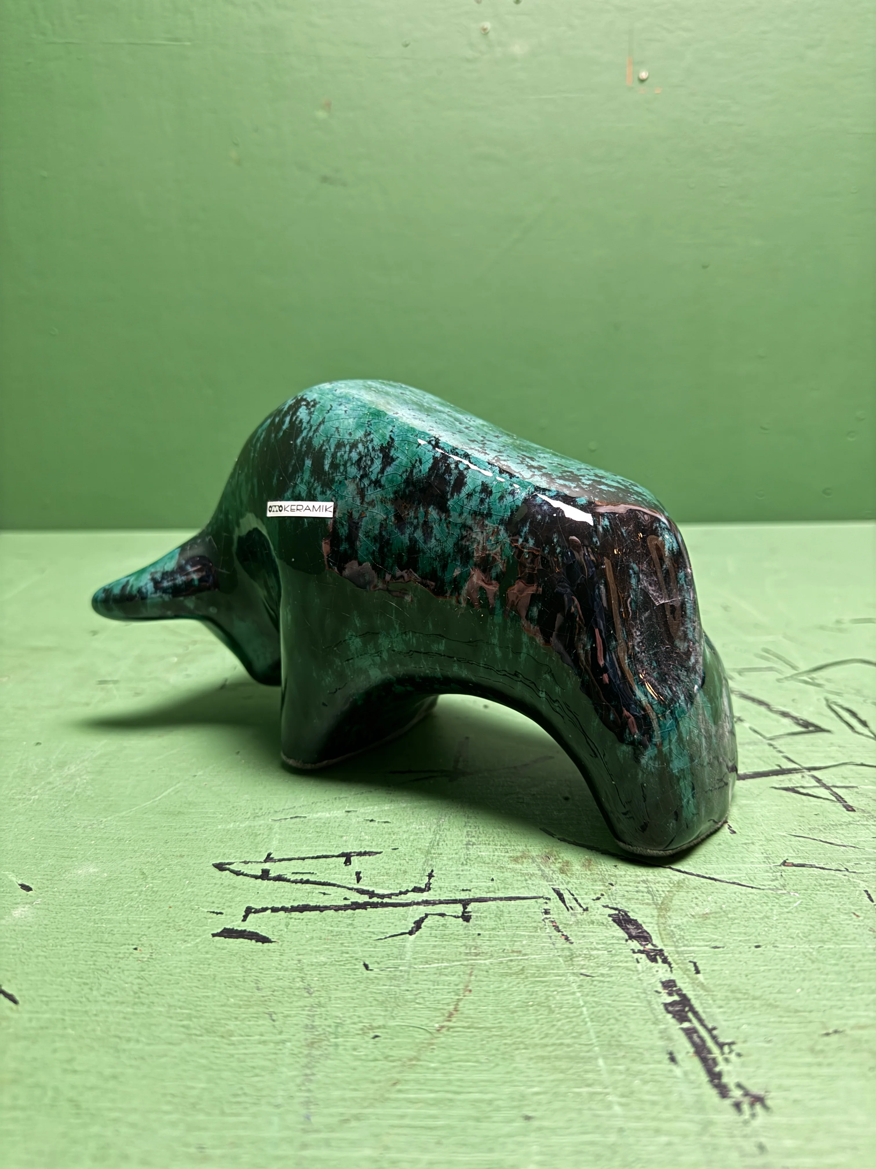 Otto Keramik Classic Ceramic Bull West German Pottery Fat Lava - Image 8