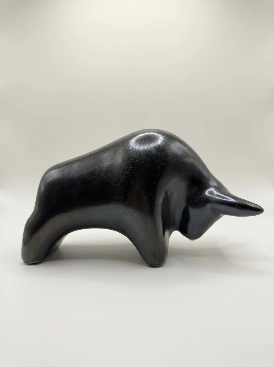 Otto Keramik Classic Ceramic Bull West German Pottery Fat Lava - Image 7