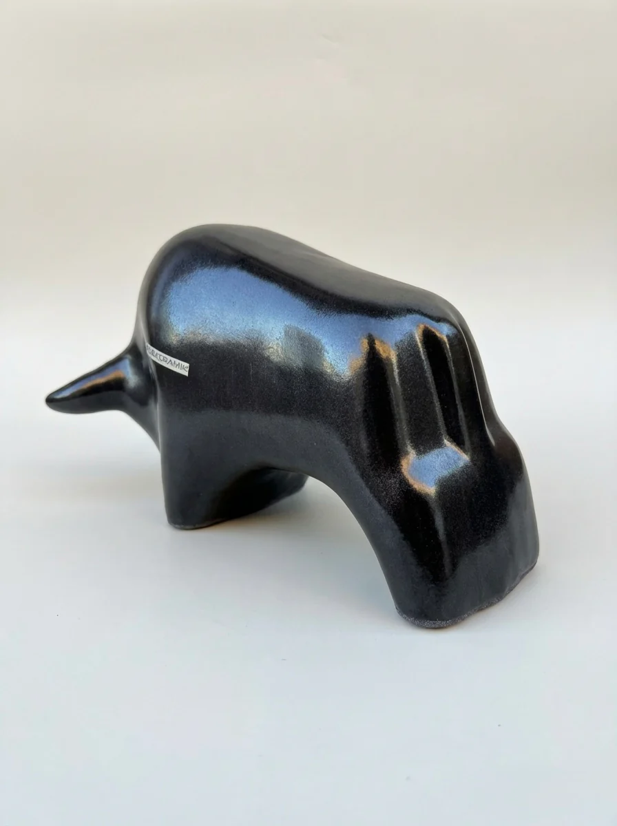 Otto Keramik Classic Ceramic Bull West German Pottery Fat Lava - Image 8