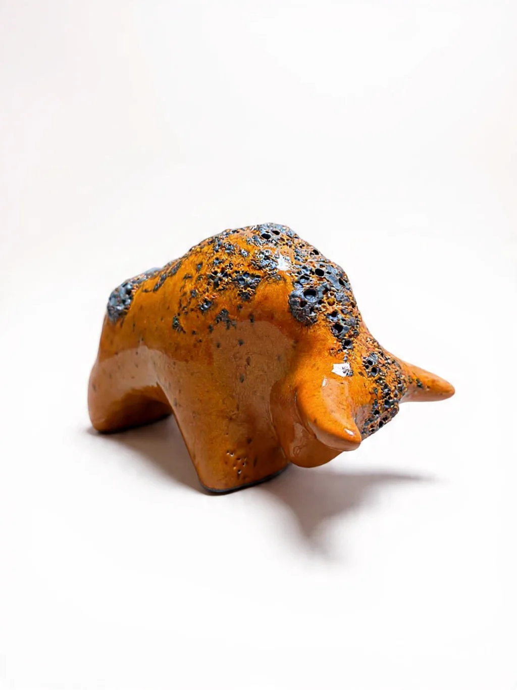 Otto Keramik Classic Ceramic Bull West German Pottery Fat Lava - Image 6