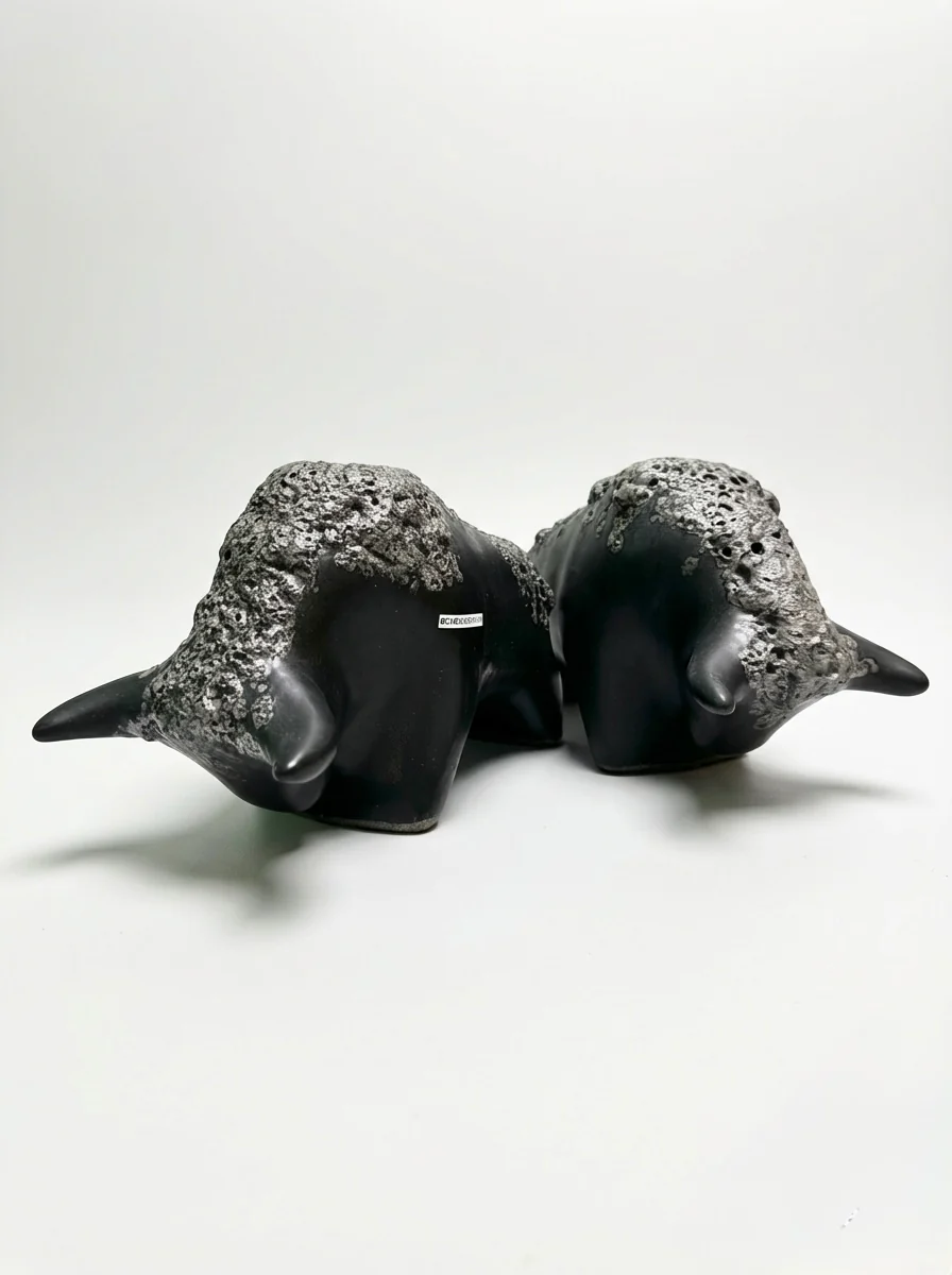 Otto Keramik Classic Ceramic Bull West German Pottery Fat Lava - Image 10