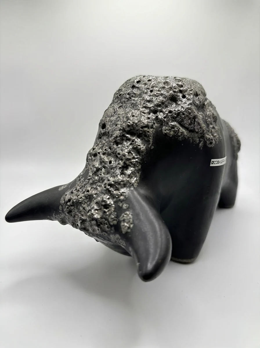 Otto Keramik Classic Ceramic Bull West German Pottery Fat Lava - Image 3