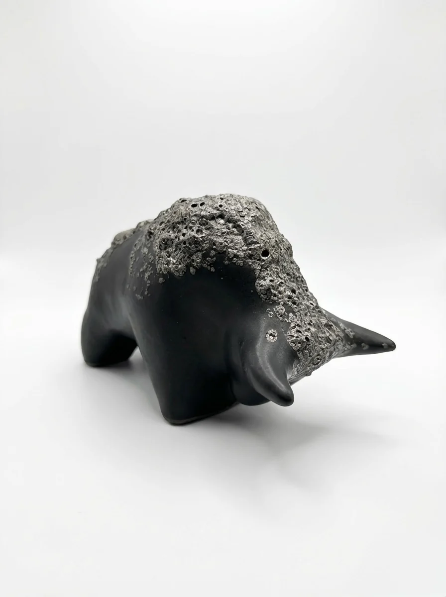 Otto Keramik Classic Ceramic Bull West German Pottery Fat Lava - Image 6