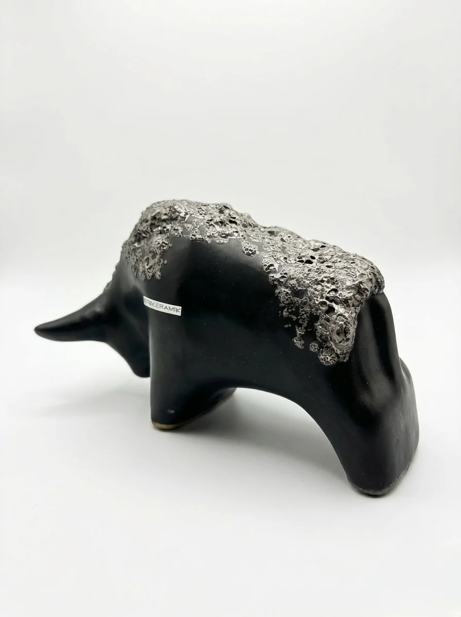 Otto Keramik Classic Ceramic Bull West German Pottery Fat Lava - Image 8
