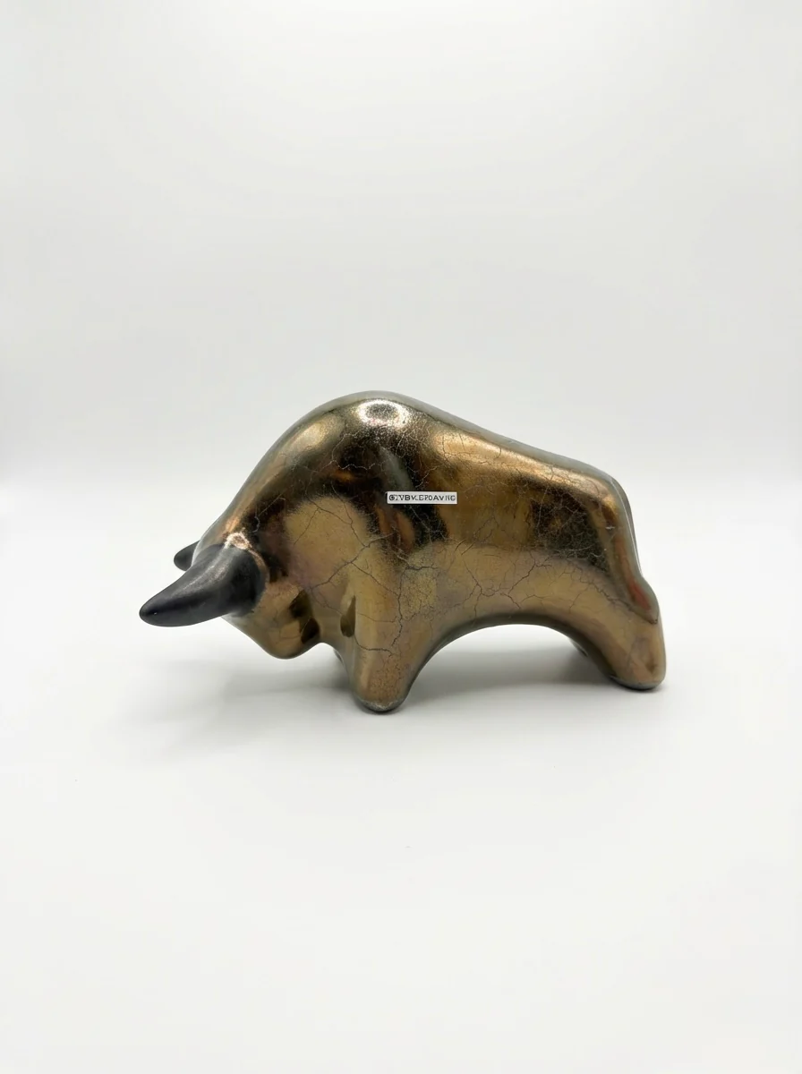 Otto Keramik Classic Ceramic Bull West German Pottery Fat Lava