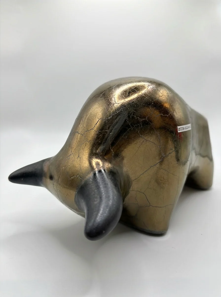 Otto Keramik Classic Ceramic Bull West German Pottery Fat Lava - Image 3