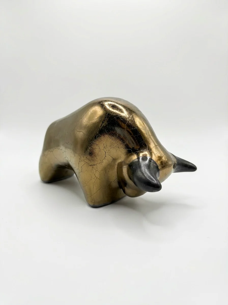 Otto Keramik Classic Ceramic Bull West German Pottery Fat Lava - Image 6