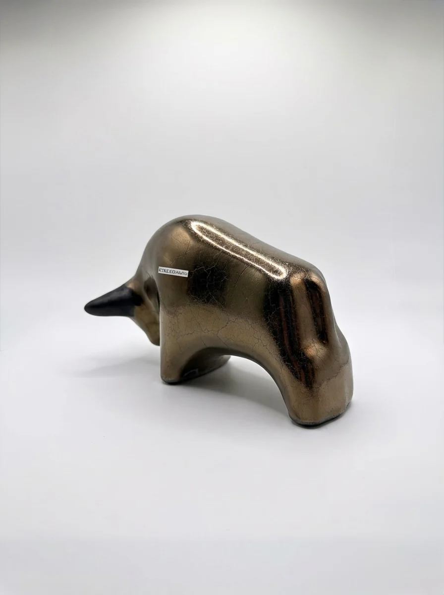 Otto Keramik Classic Ceramic Bull West German Pottery Fat Lava - Image 8