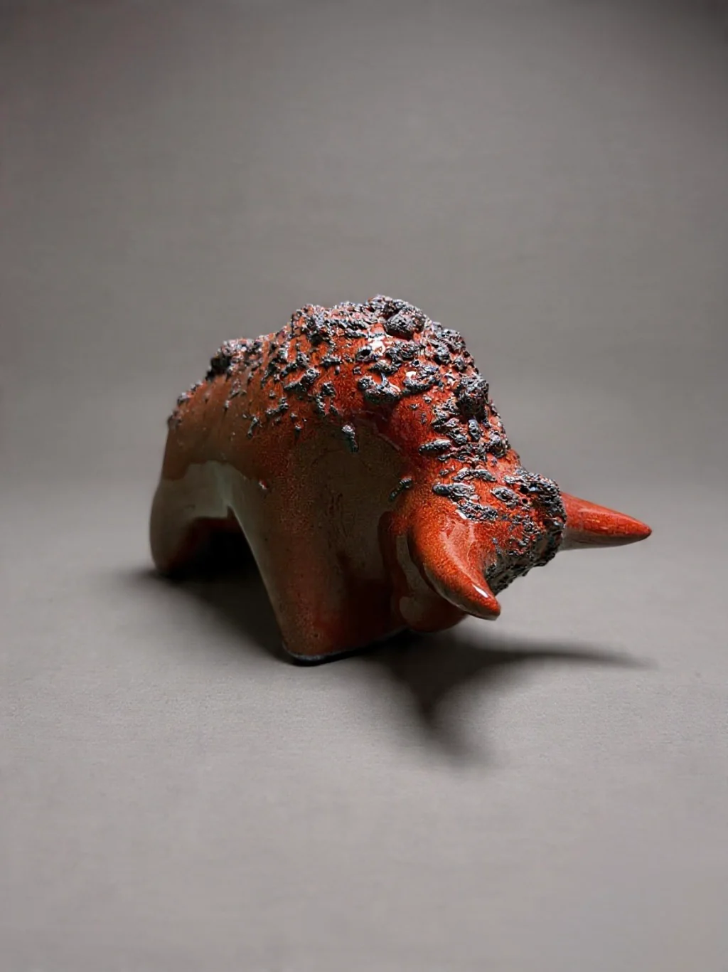 Otto Keramik Classic Ceramic Bull West German Pottery Fat Lava - Image 6