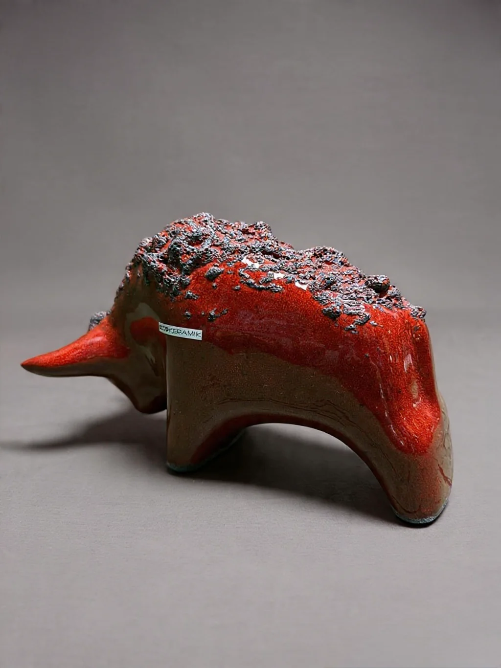 Otto Keramik Classic Ceramic Bull West German Pottery Fat Lava - Image 8
