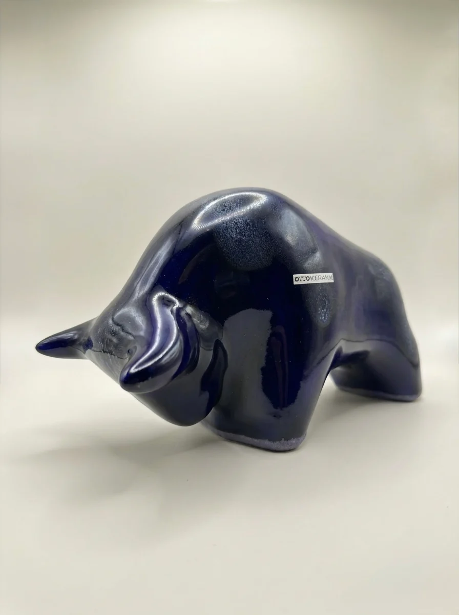 Otto Keramik Classic Ceramic Bull West German Pottery Fat Lava - Image 2