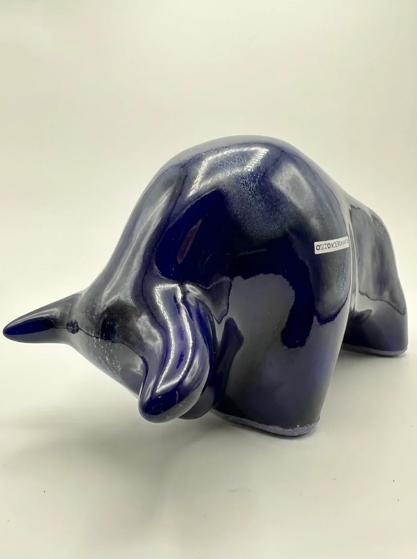 Otto Keramik Classic Ceramic Bull West German Pottery Fat Lava - Image 3