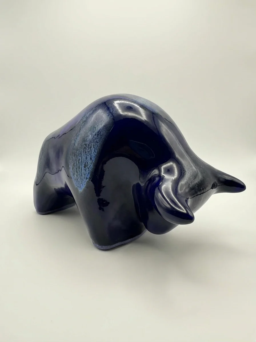 Otto Keramik Classic Ceramic Bull West German Pottery Fat Lava - Image 6