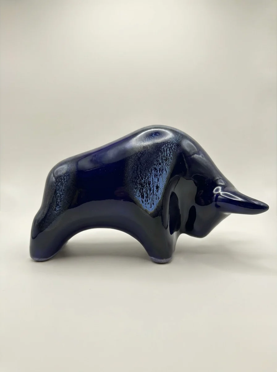 Otto Keramik Classic Ceramic Bull West German Pottery Fat Lava - Image 7