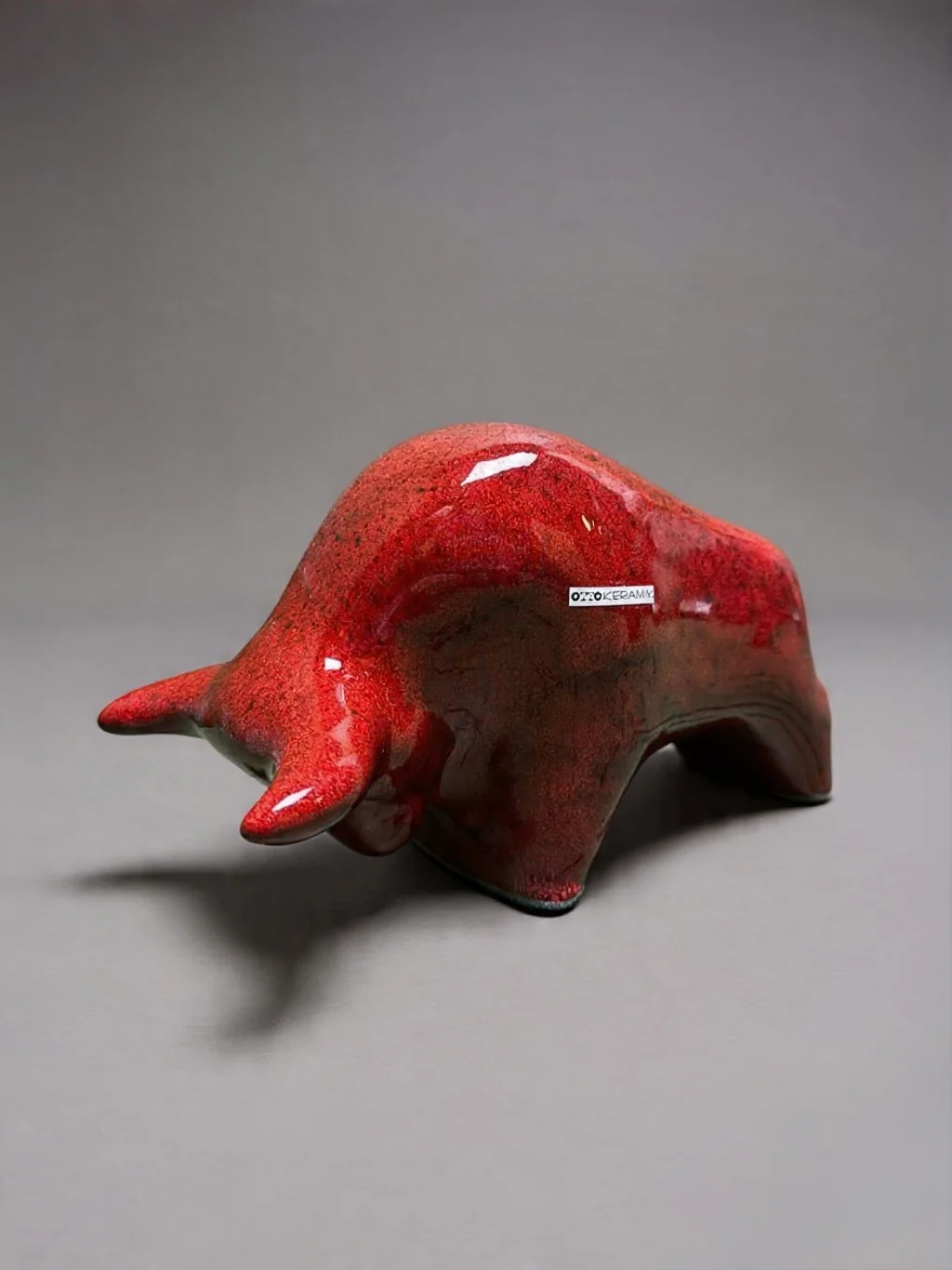 Otto Keramik Classic Ceramic Bull West German Pottery Fat Lava - Image 2