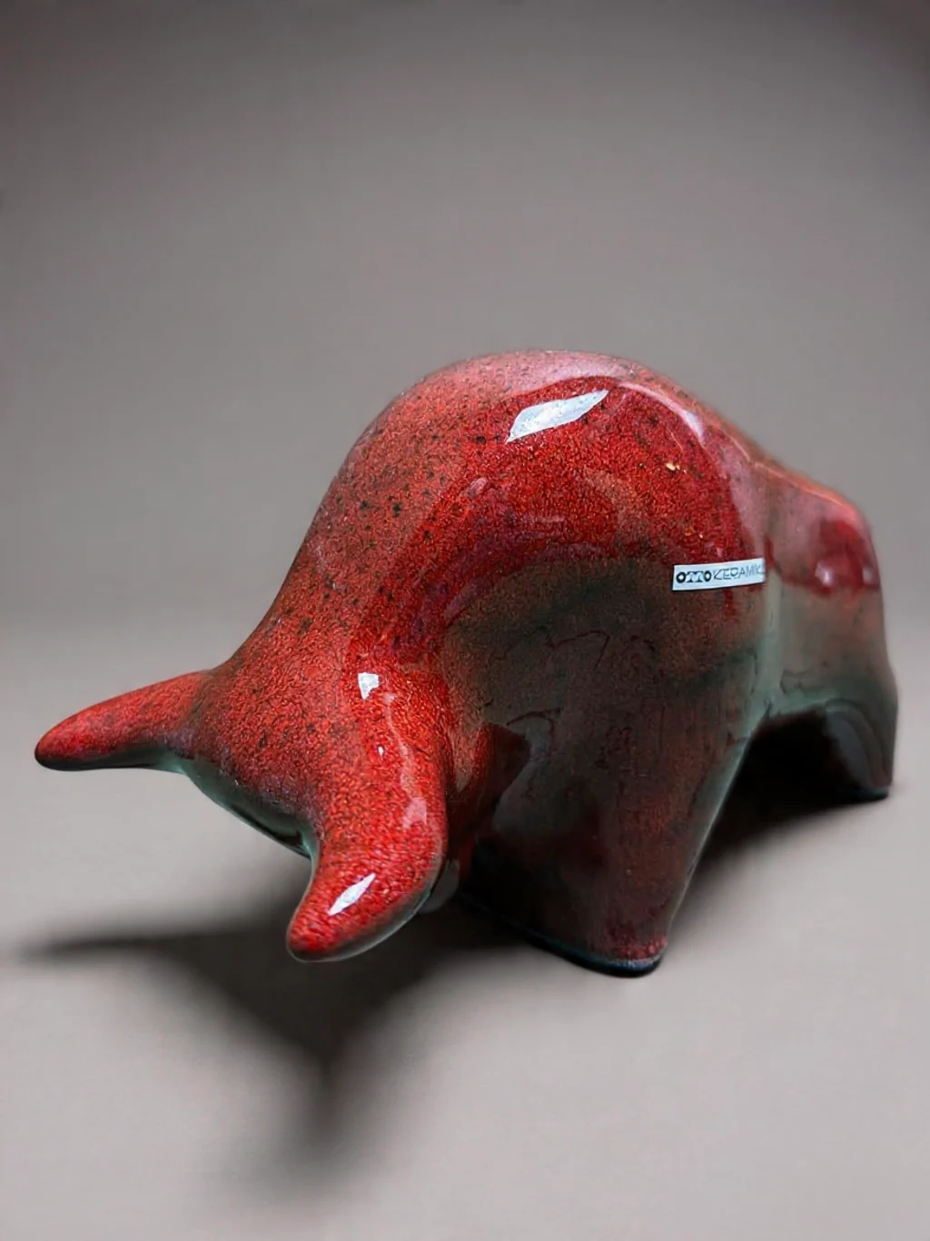 Otto Keramik Classic Ceramic Bull West German Pottery Fat Lava - Image 3
