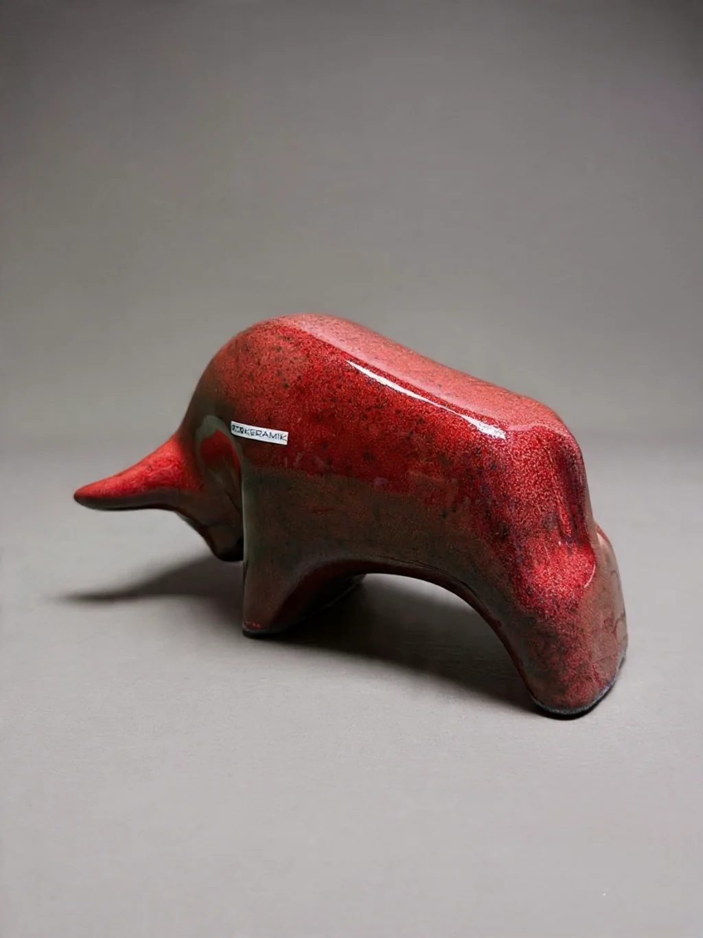 Otto Keramik Classic Ceramic Bull West German Pottery Fat Lava - Image 8