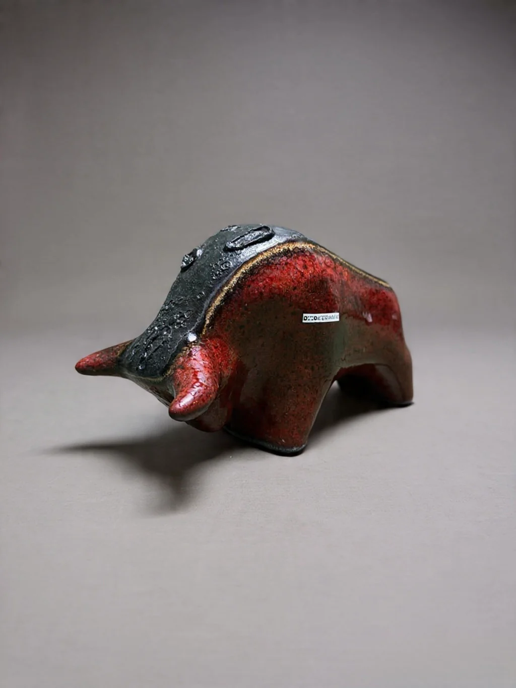 Otto Keramik Classic Ceramic Bull West German Pottery Fat Lava - Image 2