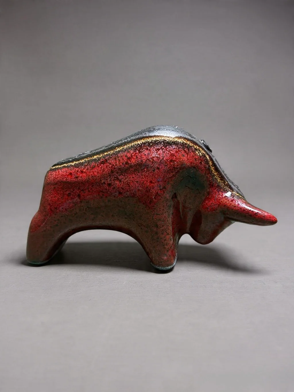 Otto Keramik Classic Ceramic Bull West German Pottery Fat Lava - Image 5