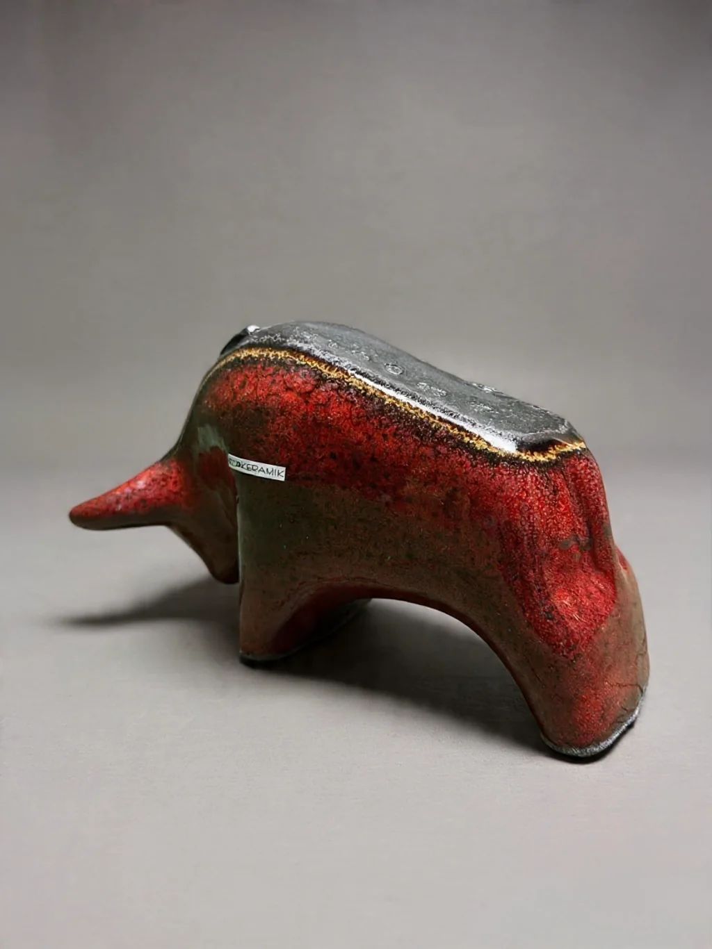 Otto Keramik Classic Ceramic Bull West German Pottery Fat Lava - Image 8