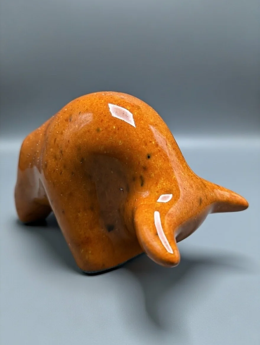 Otto Keramik Classic Ceramic Bull West German Pottery Fat Lava - Image 7