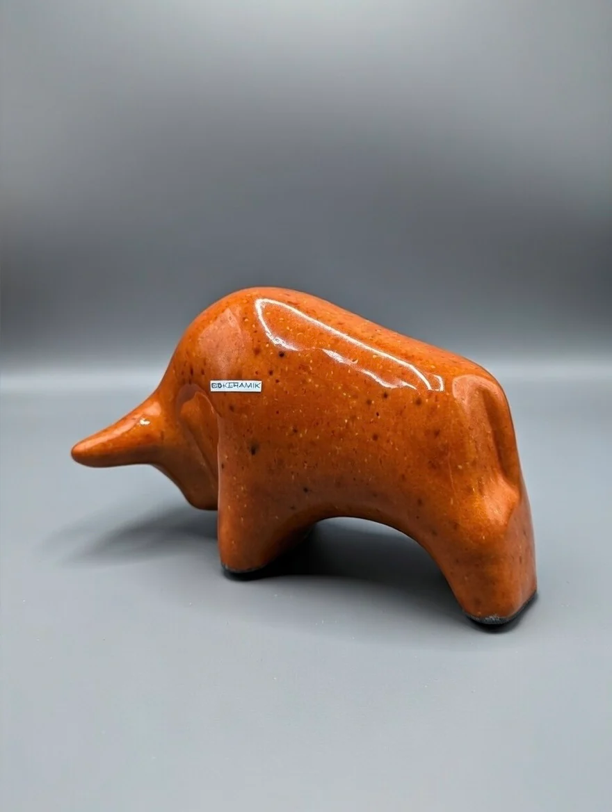 Otto Keramik Classic Ceramic Bull West German Pottery Fat Lava - Image 8