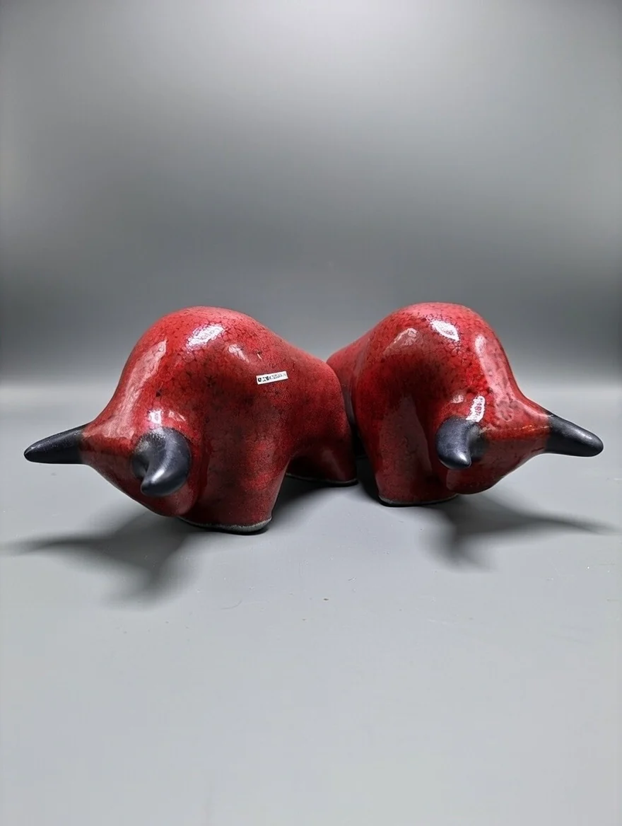 Otto Keramik Classic Ceramic Bull West German Pottery Fat Lava - Image 10