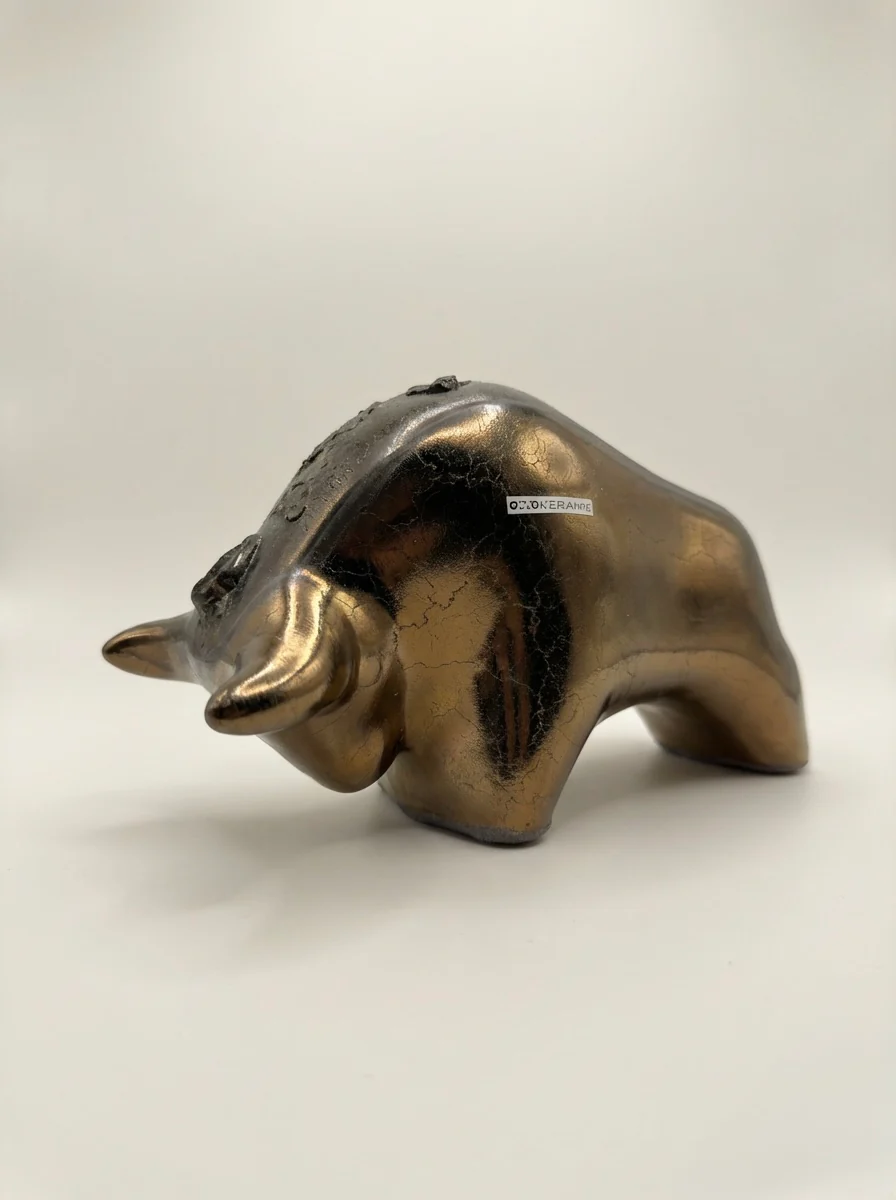 Otto Keramik Classic Ceramic Bull West German Pottery Fat Lava - Image 2