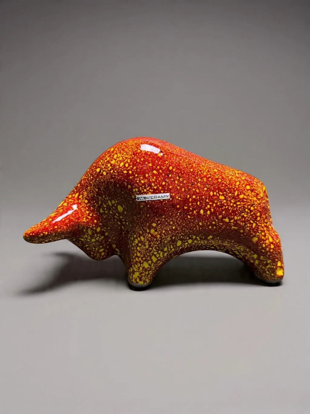 Otto Keramik Classic Ceramic Bull West German Pottery Fat Lava
