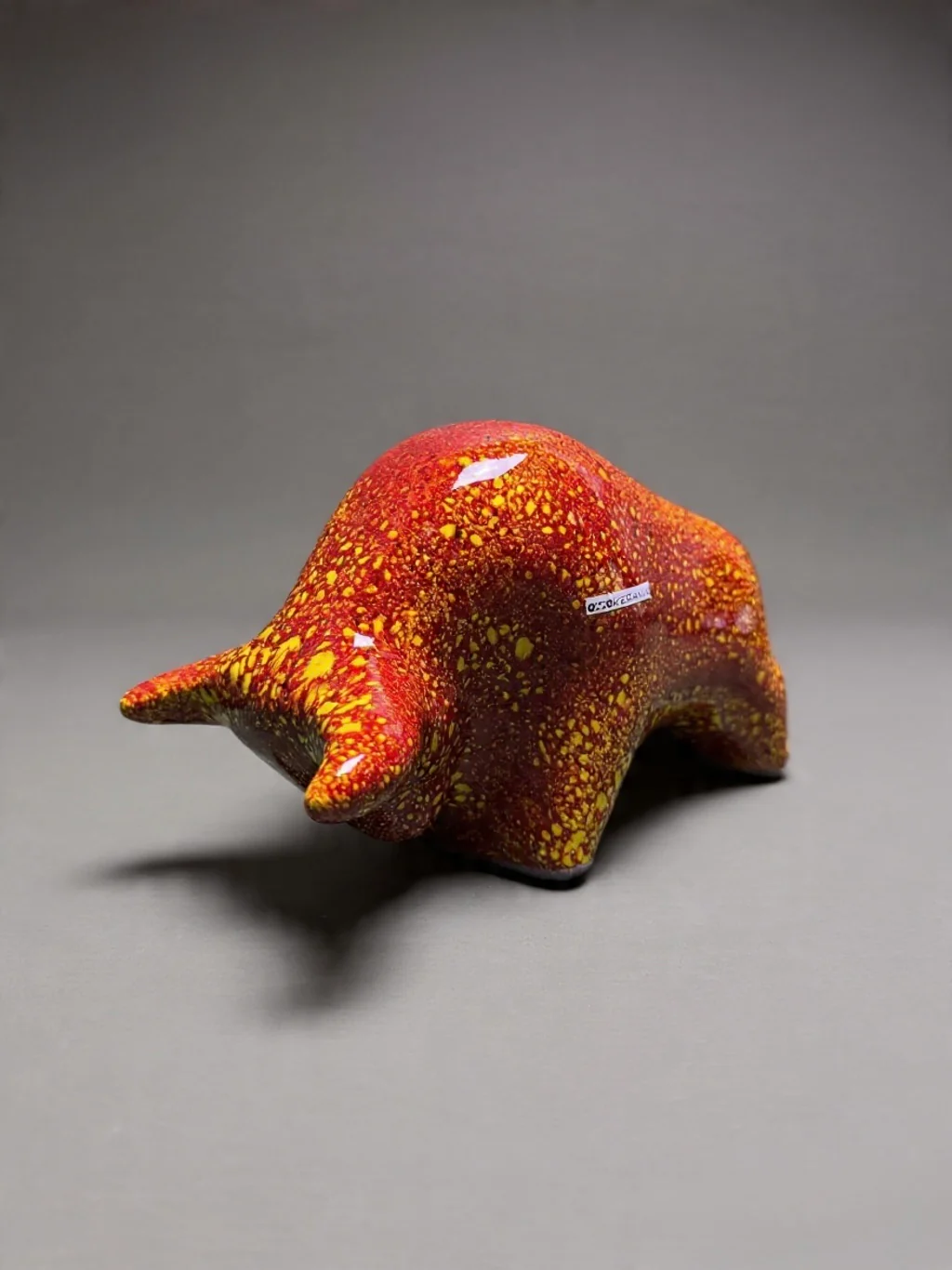 Otto Keramik Classic Ceramic Bull West German Pottery Fat Lava - Image 2