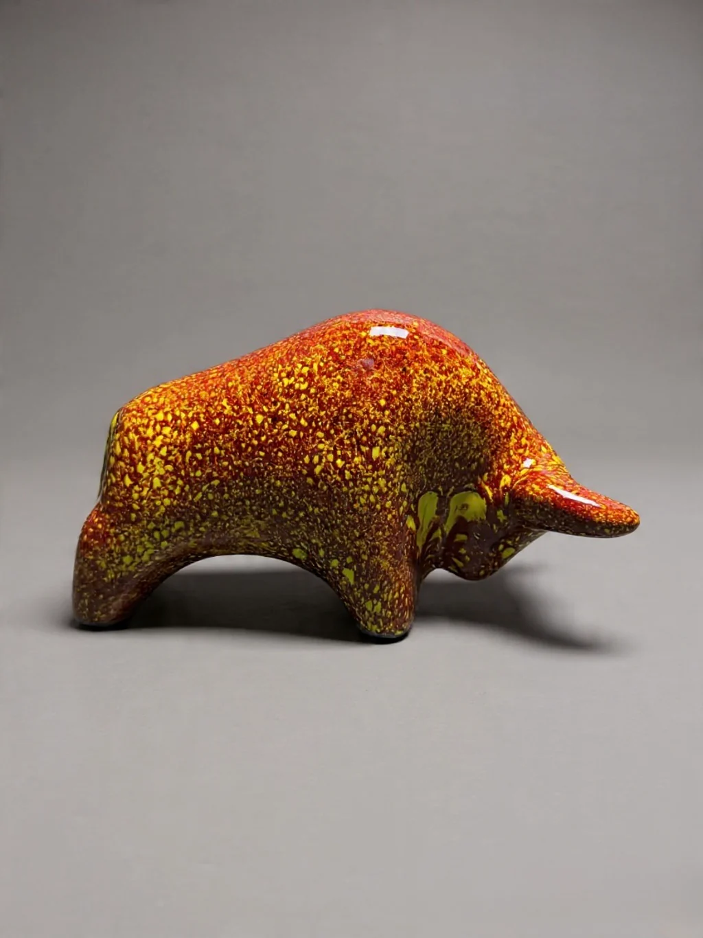 Otto Keramik Classic Ceramic Bull West German Pottery Fat Lava - Image 7