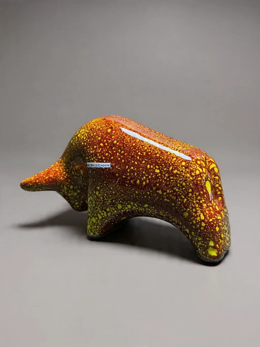 Otto Keramik Classic Ceramic Bull West German Pottery Fat Lava - Image 8