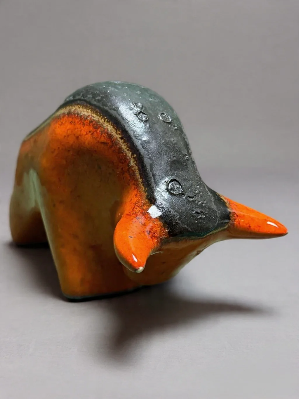 Otto Keramik Classic Ceramic Bull West German Pottery Fat Lava - Image 5