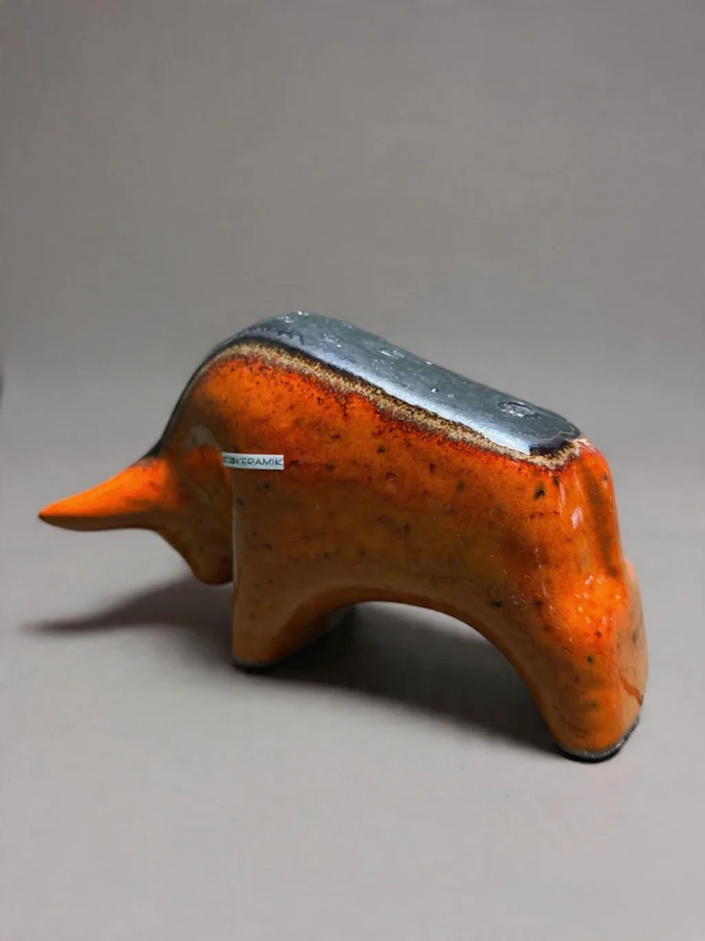 Otto Keramik Classic Ceramic Bull West German Pottery Fat Lava - Image 8