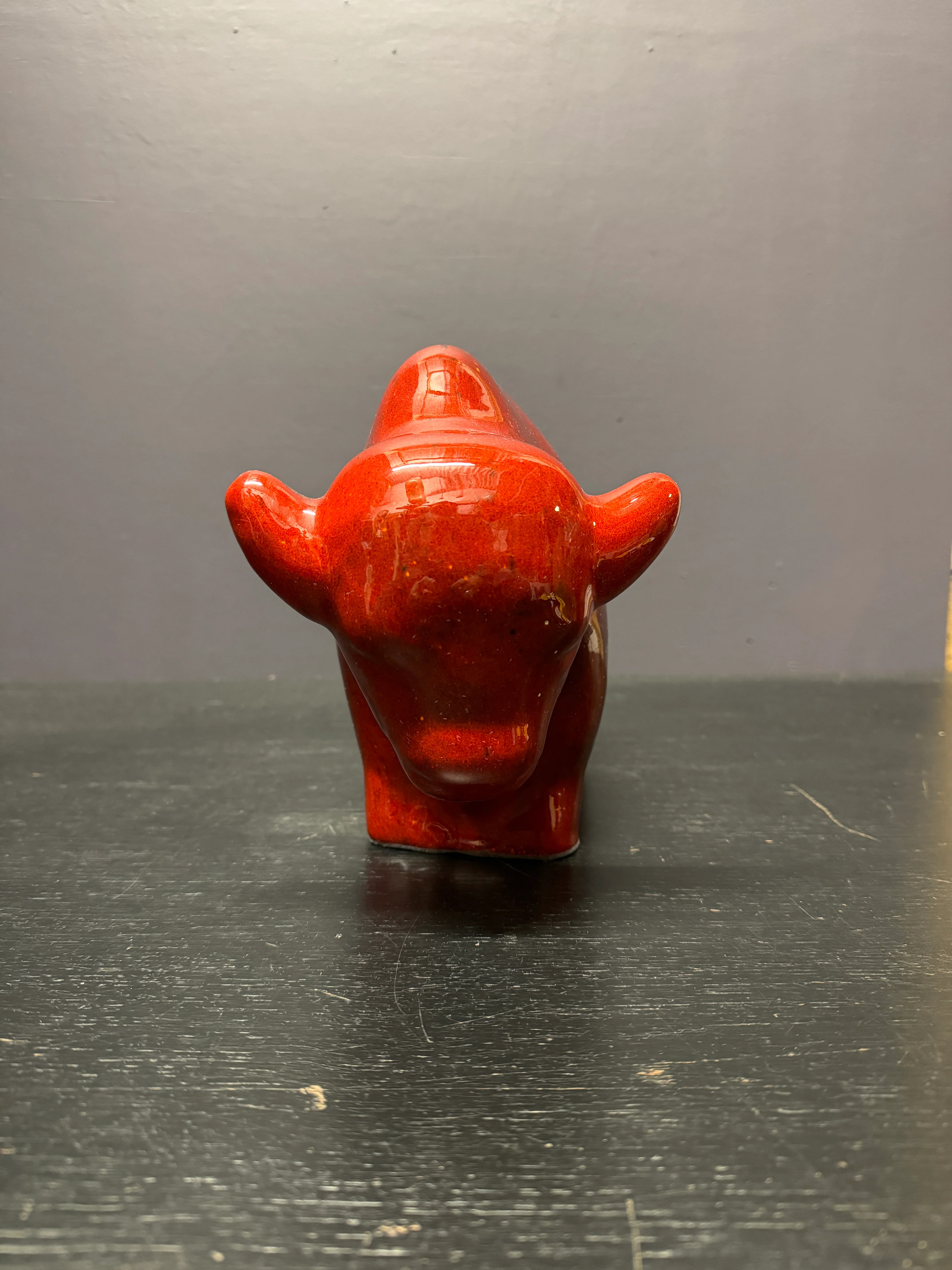 Otto Keramik Large Ceramic Bison West German Pottery Fat Lava - Image 4