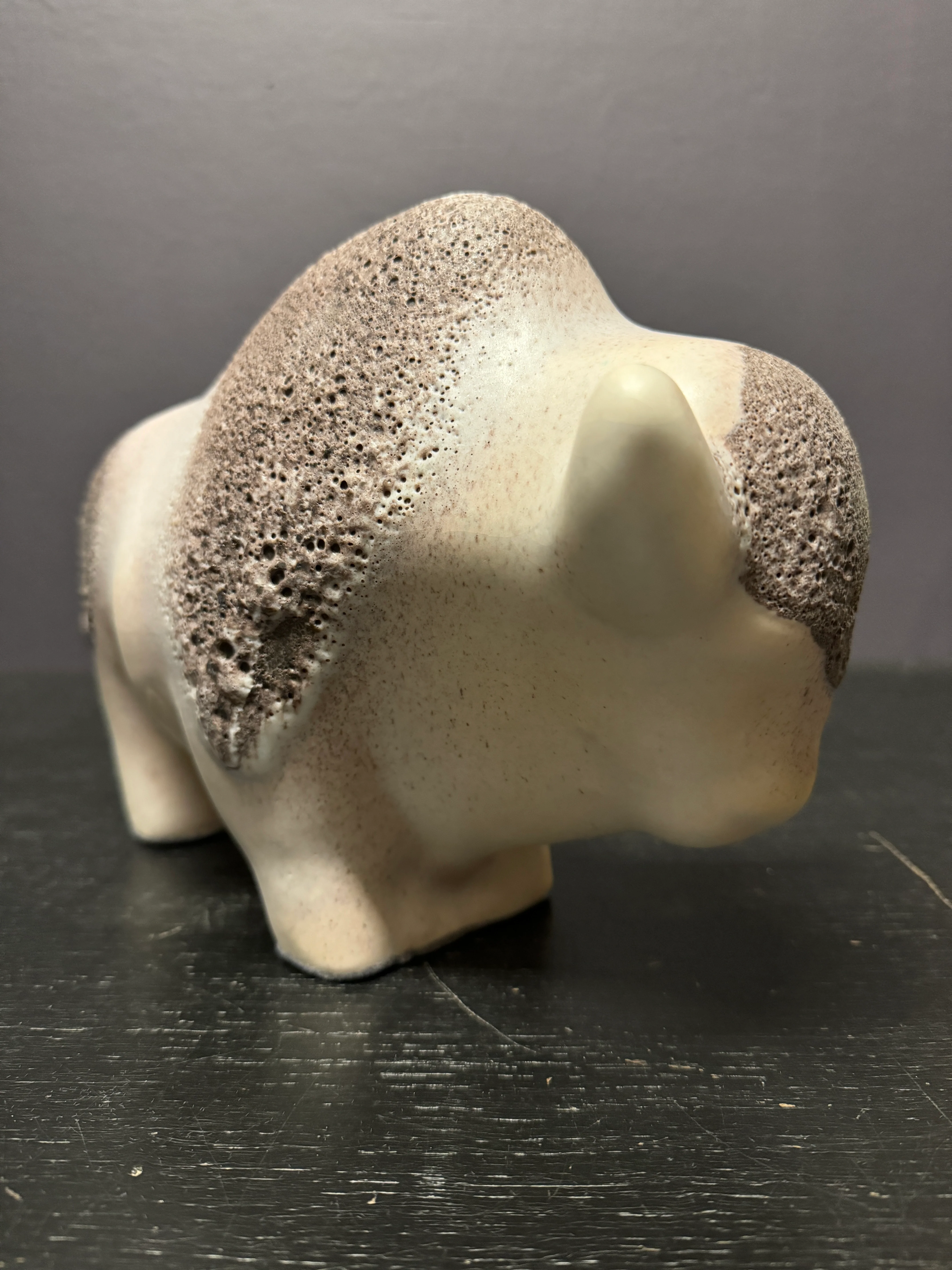 Otto Keramik Large Ceramic Bison West German Pottery Fat Lava - Image 5