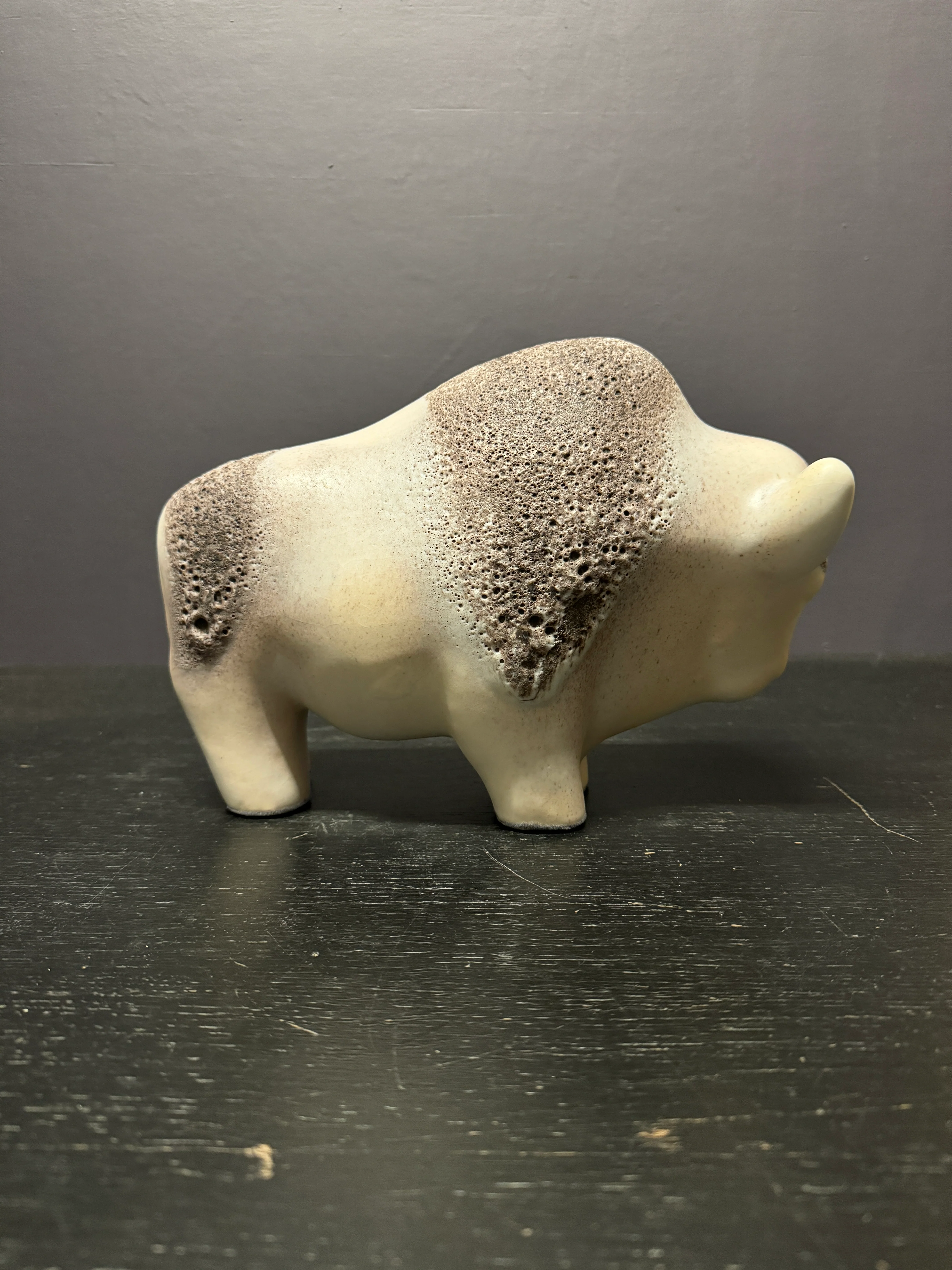 Otto Keramik Large Ceramic Bison West German Pottery Fat Lava - Image 7