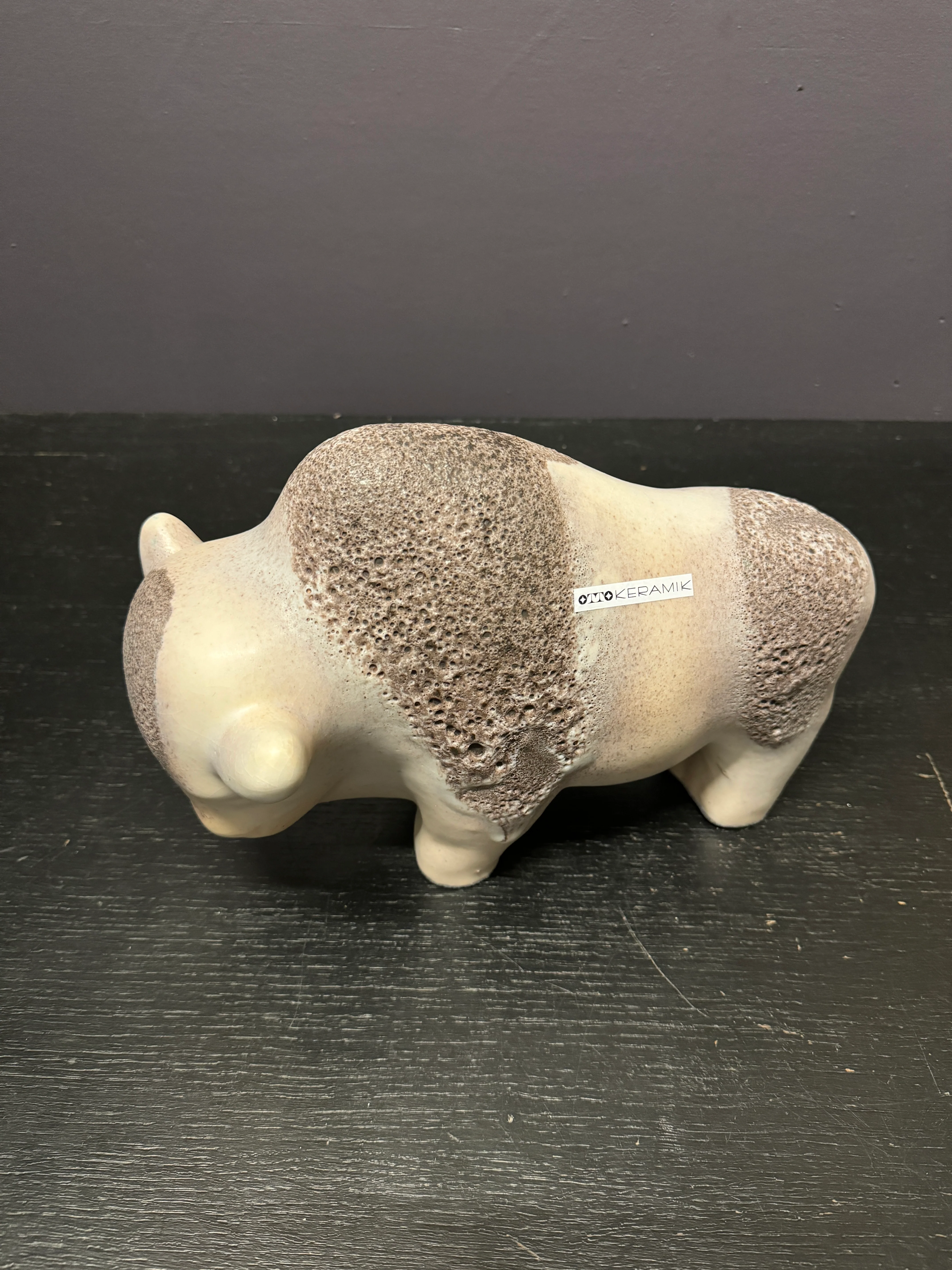 Otto Keramik Large Ceramic Bison West German Pottery Fat Lava - Image 8