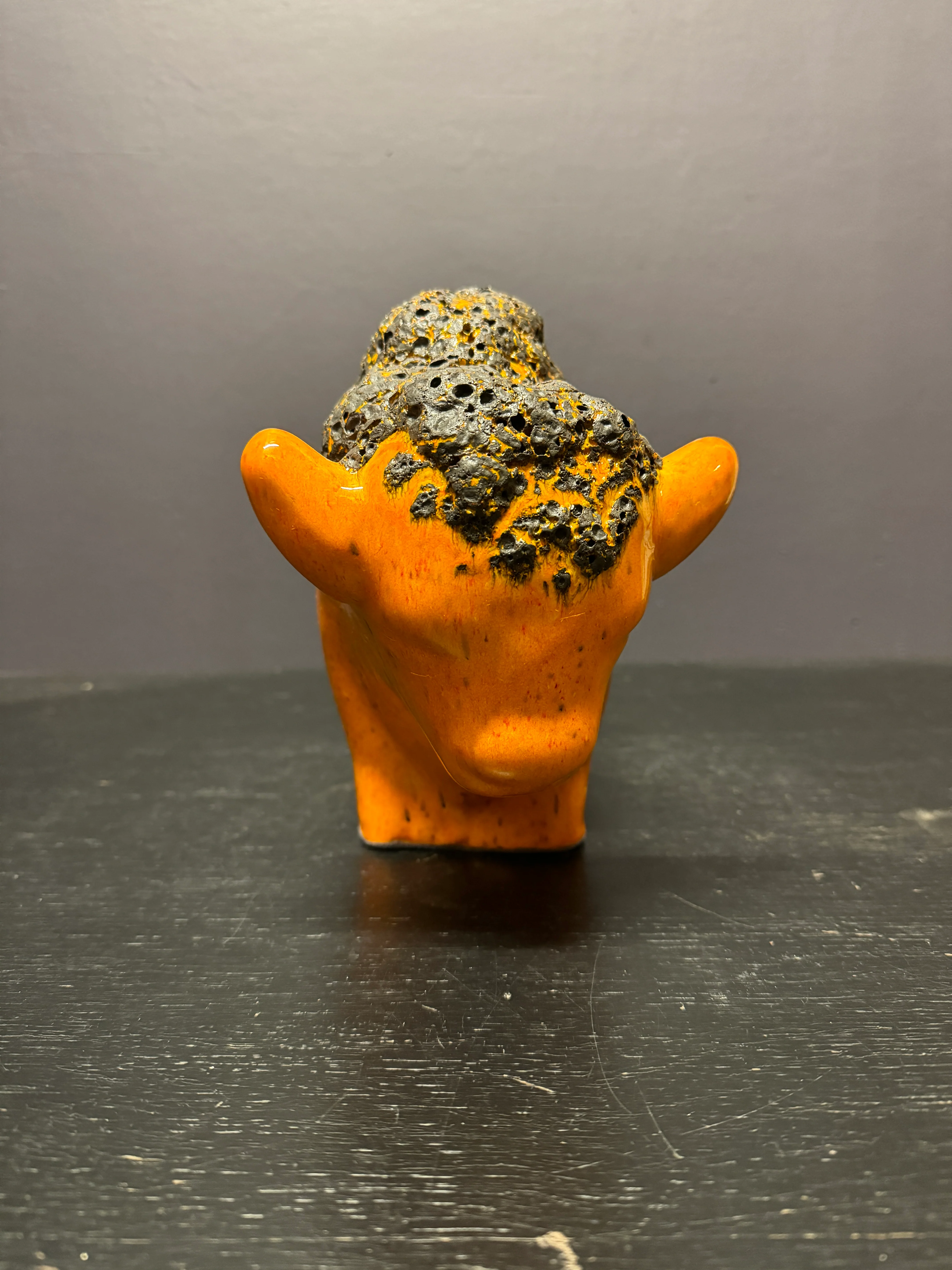 Otto Keramik Large Ceramic Bison West German Pottery Fat Lava - Image 4