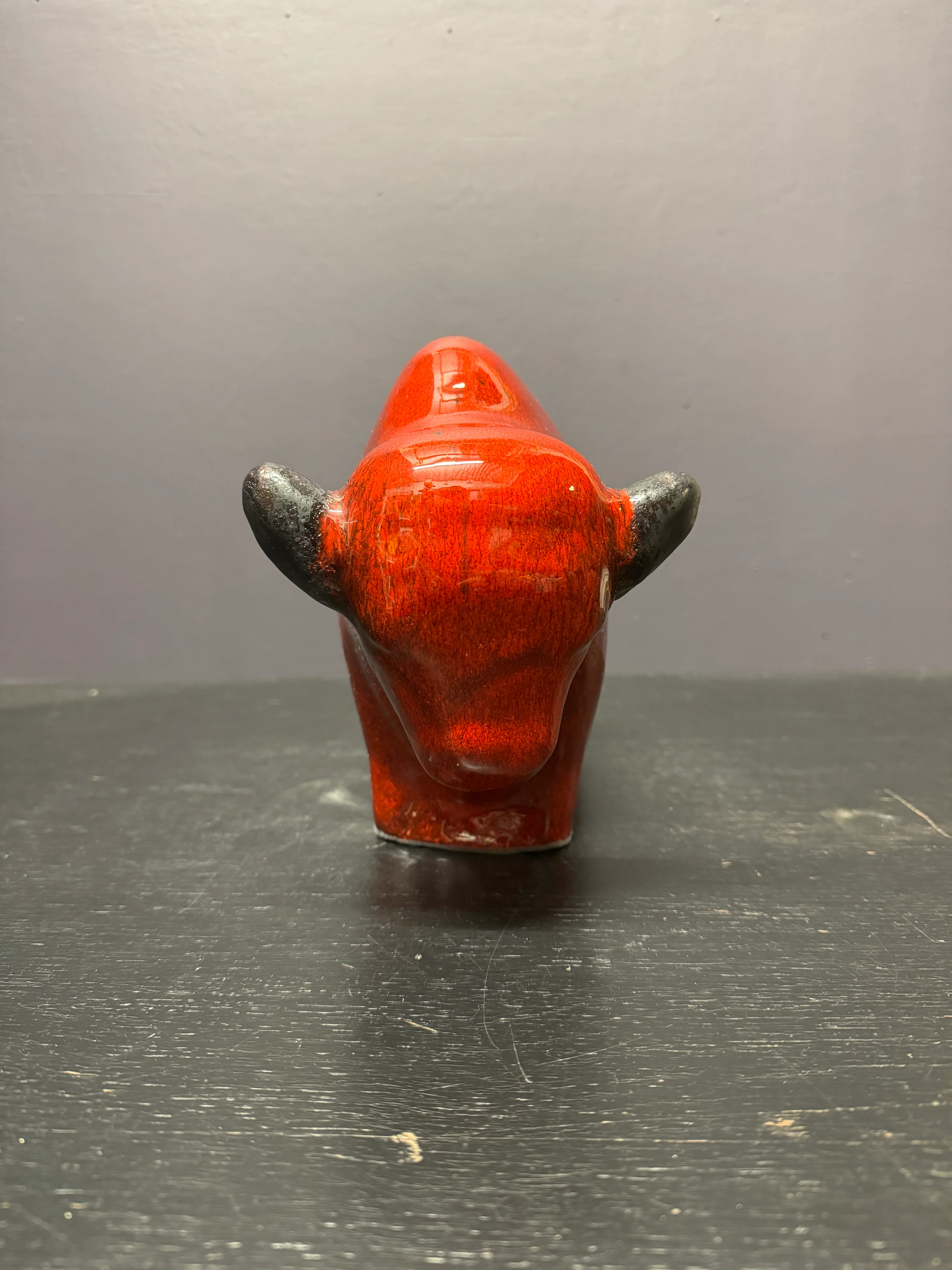 Otto Keramik Large Ceramic Bison West German Pottery Fat Lava - Image 4