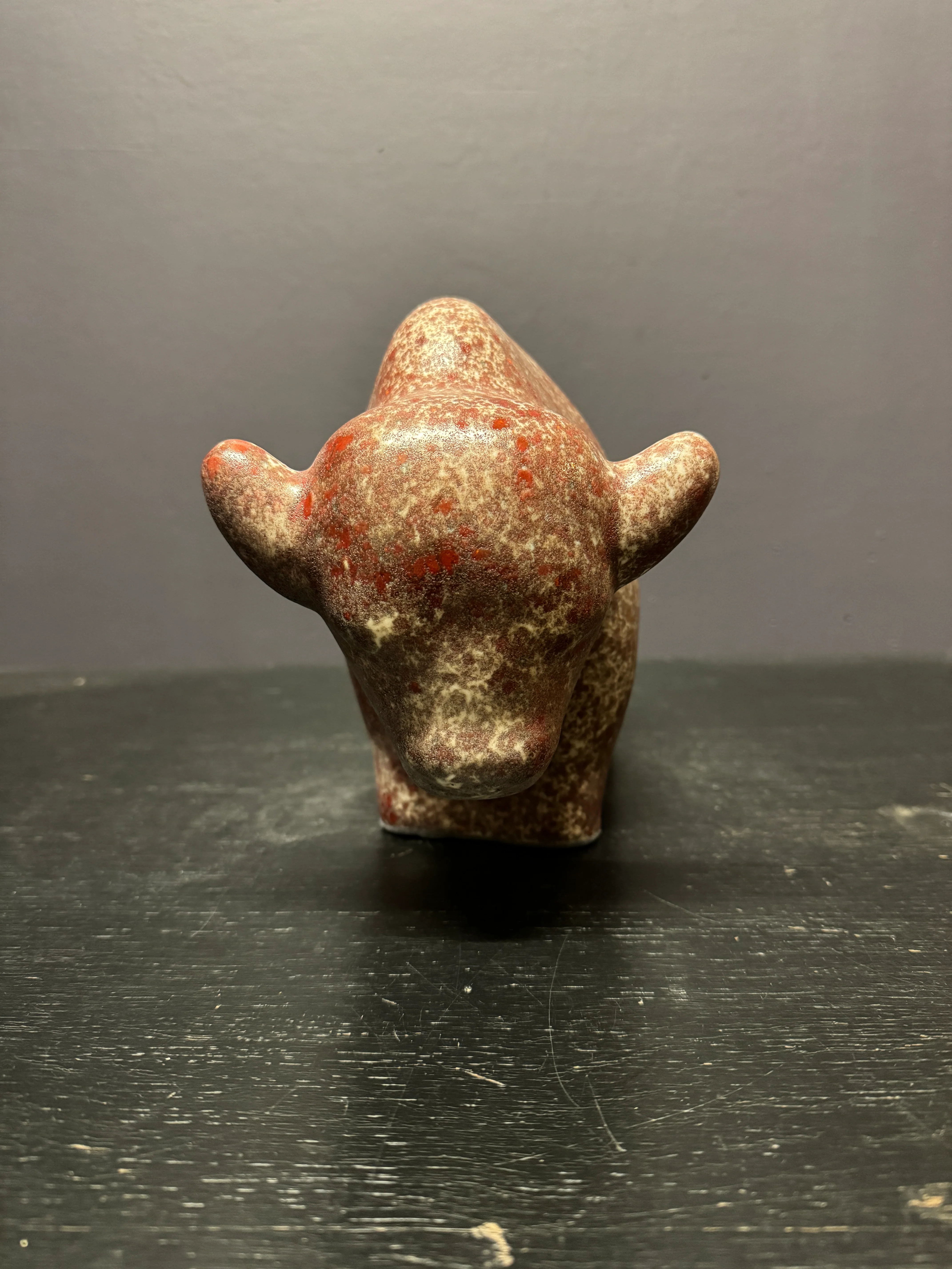 Otto Keramik Large Ceramic Bison West German Pottery Fat Lava - Image 4