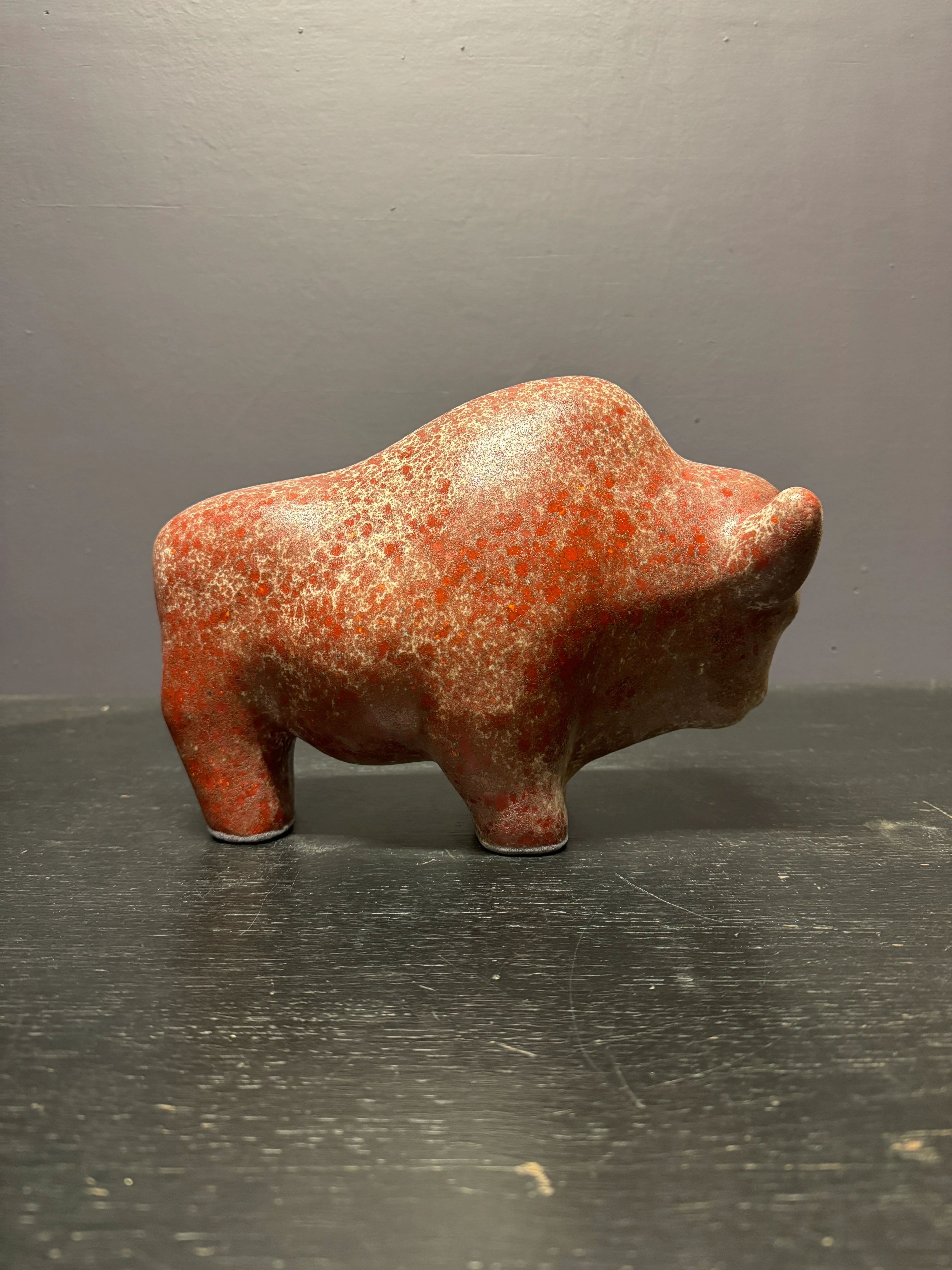 Otto Keramik Large Ceramic Bison West German Pottery Fat Lava - Image 7