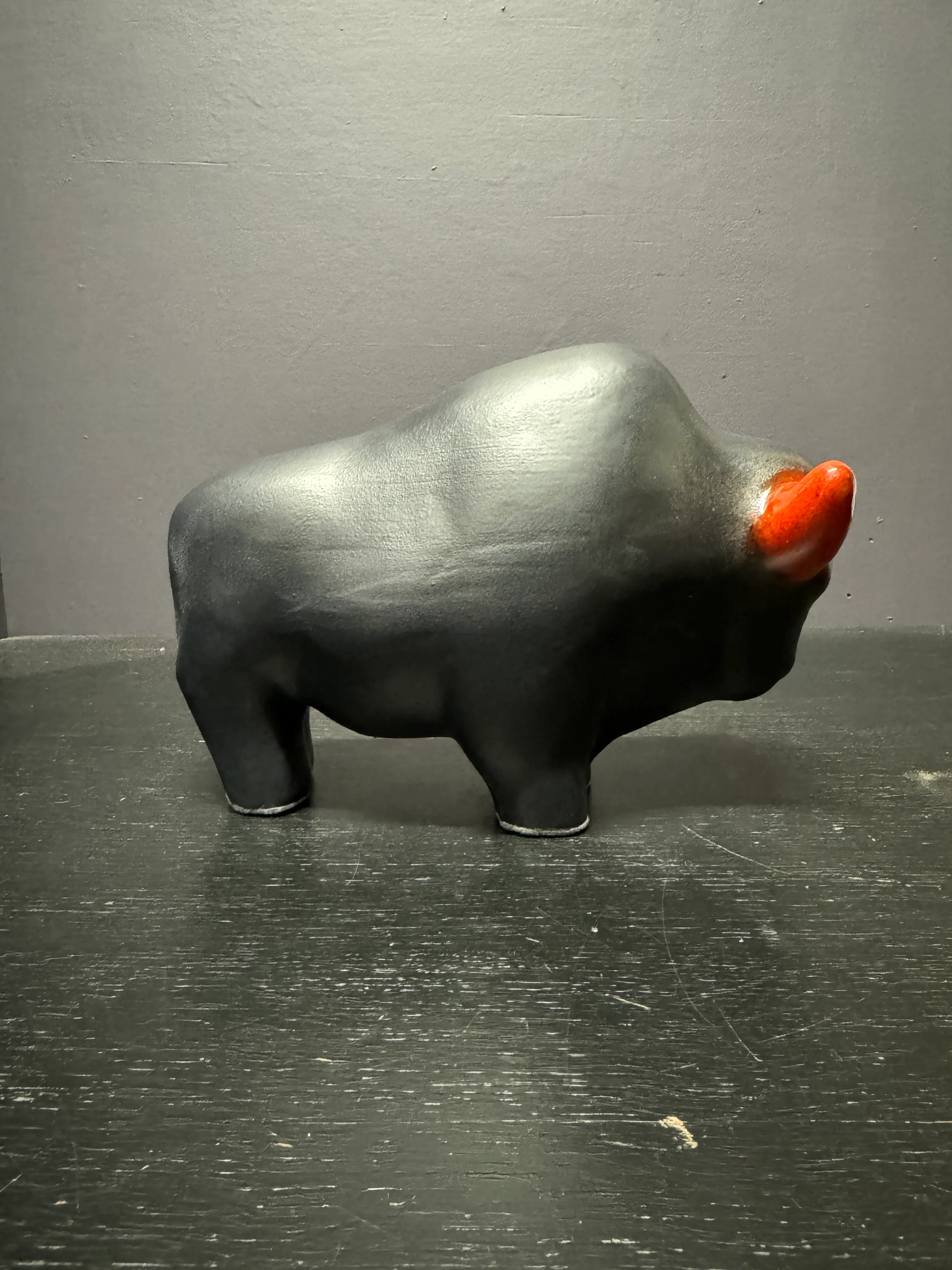 Otto Keramik Large Ceramic Bison West German Pottery Fat Lava - Image 7
