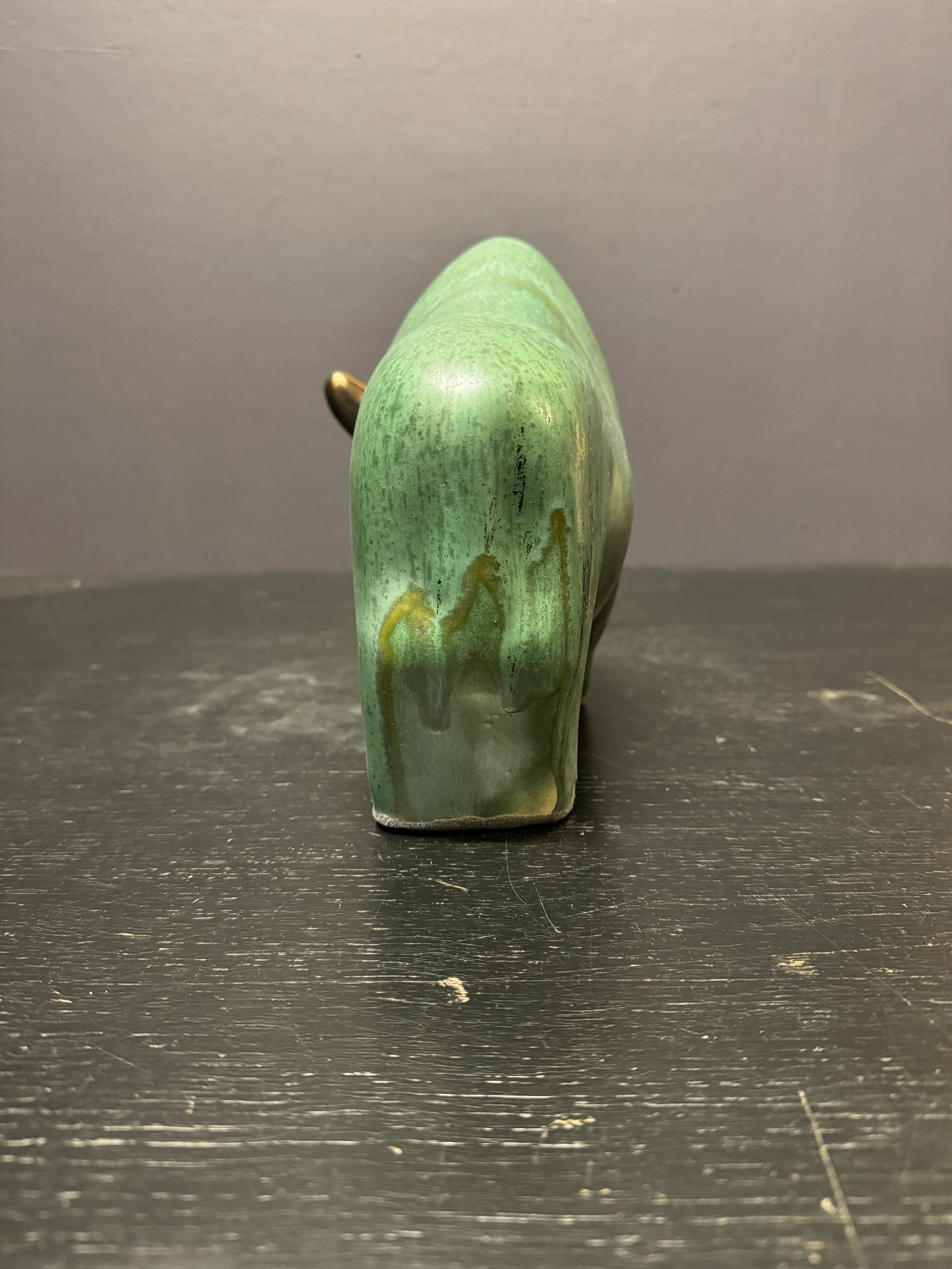 Otto Keramik Large Ceramic Bison West German Pottery Fat Lava - Image 10