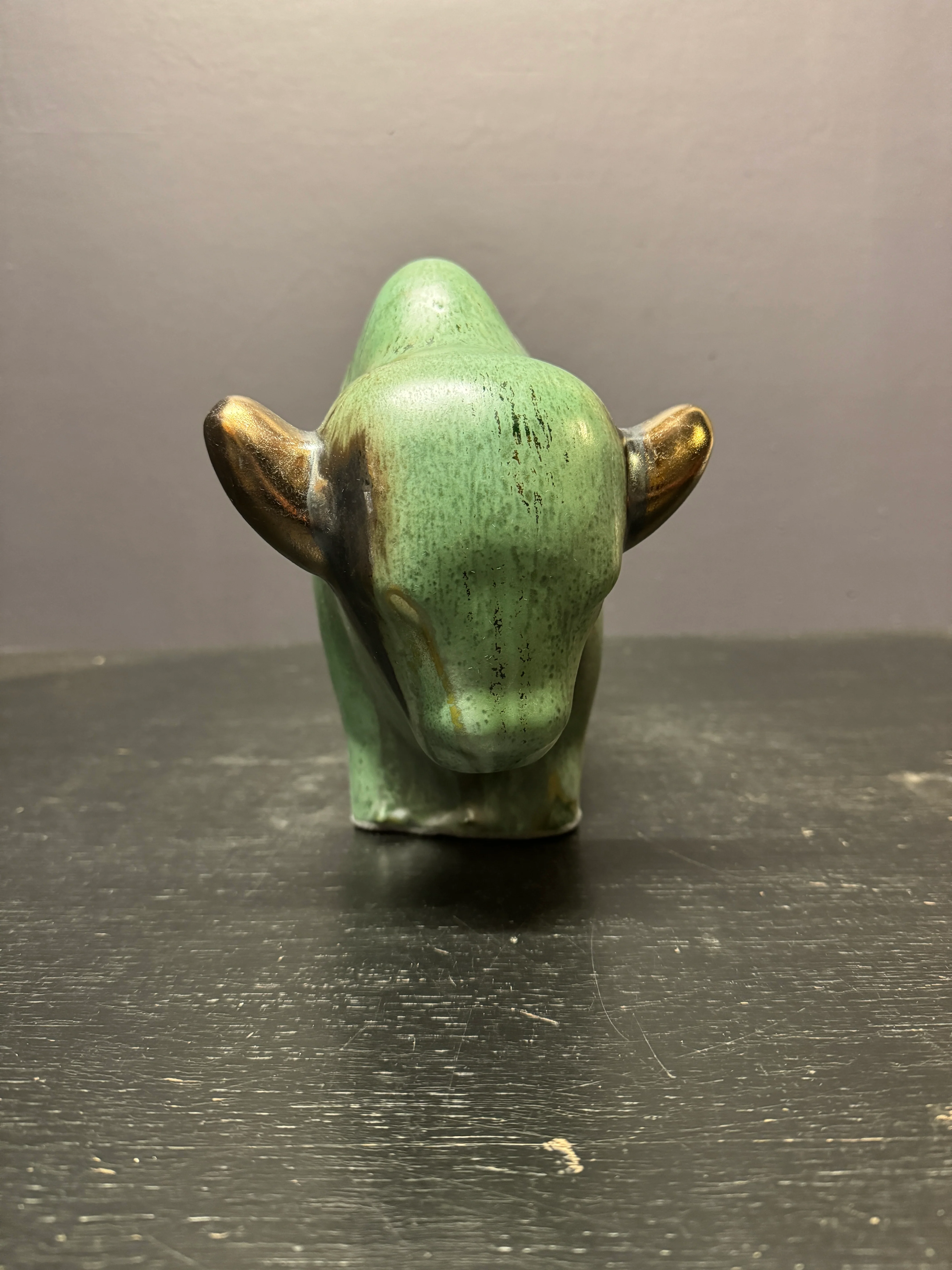 Otto Keramik Large Ceramic Bison West German Pottery Fat Lava - Image 4