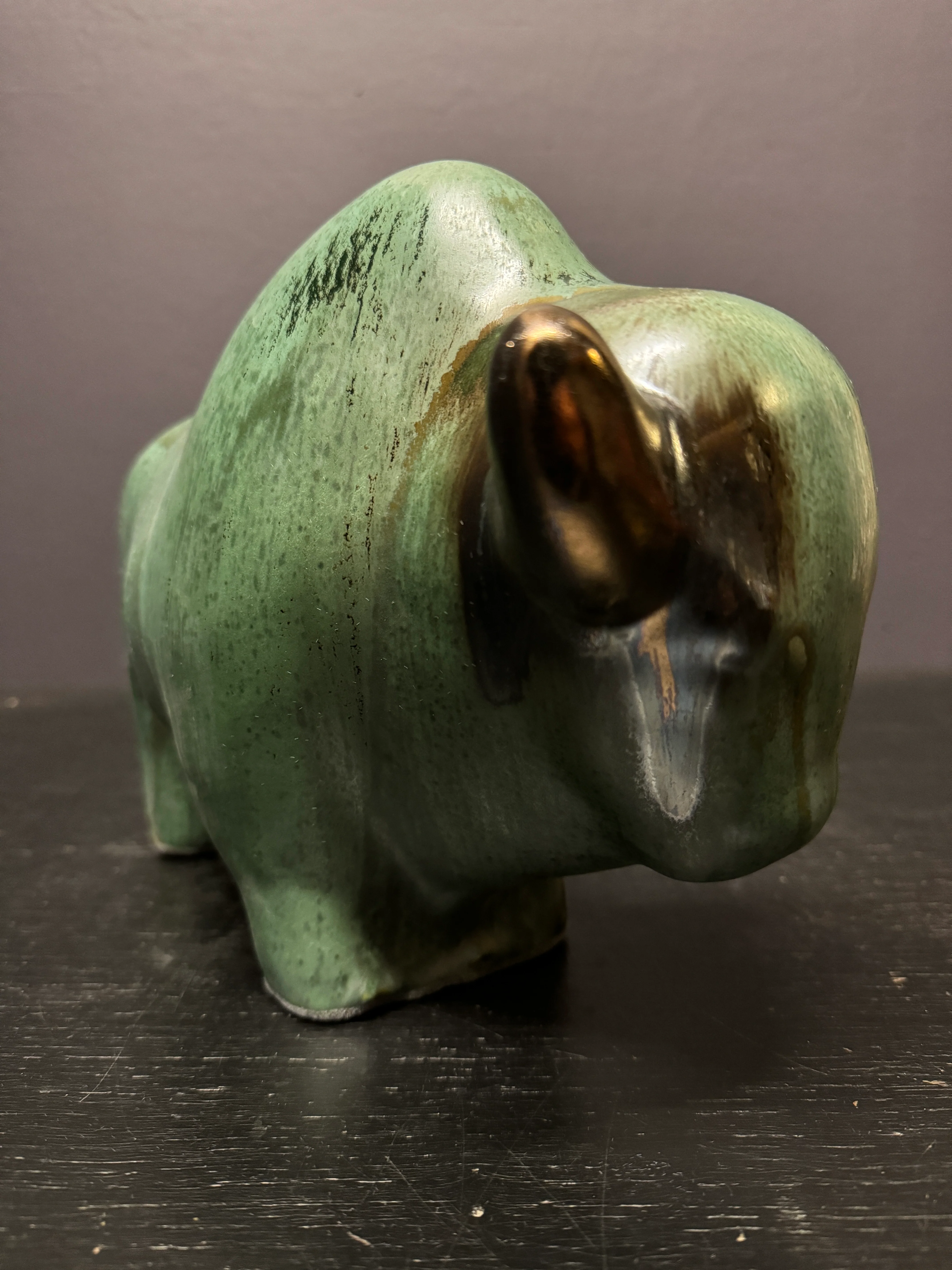 Otto Keramik Large Ceramic Bison West German Pottery Fat Lava - Image 6